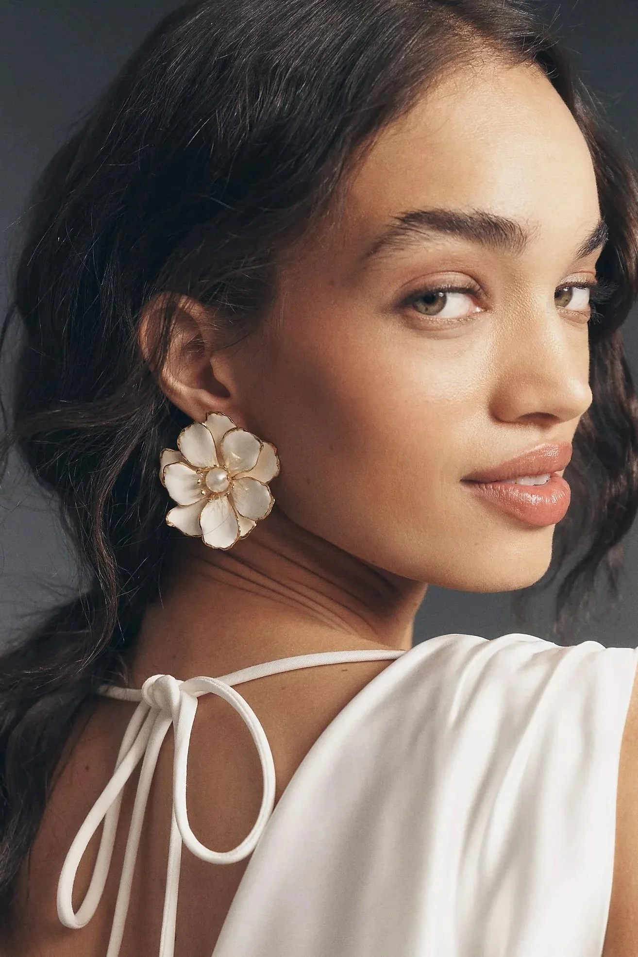 Handpainted Flower Earrings