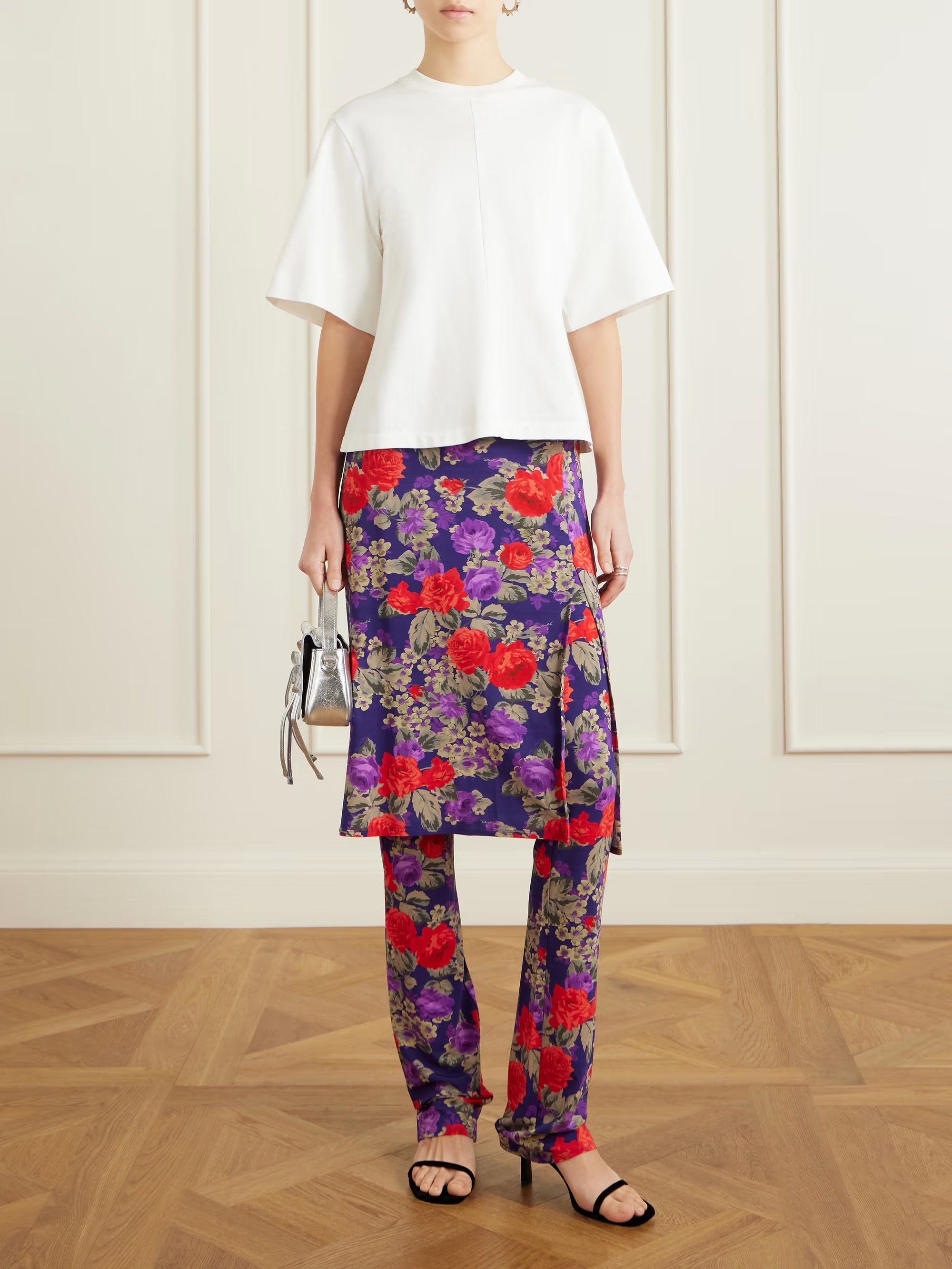 Acne Studios - Intessa Floral-print Stretch-jersey Midi Skirt And Pants Set - Multi