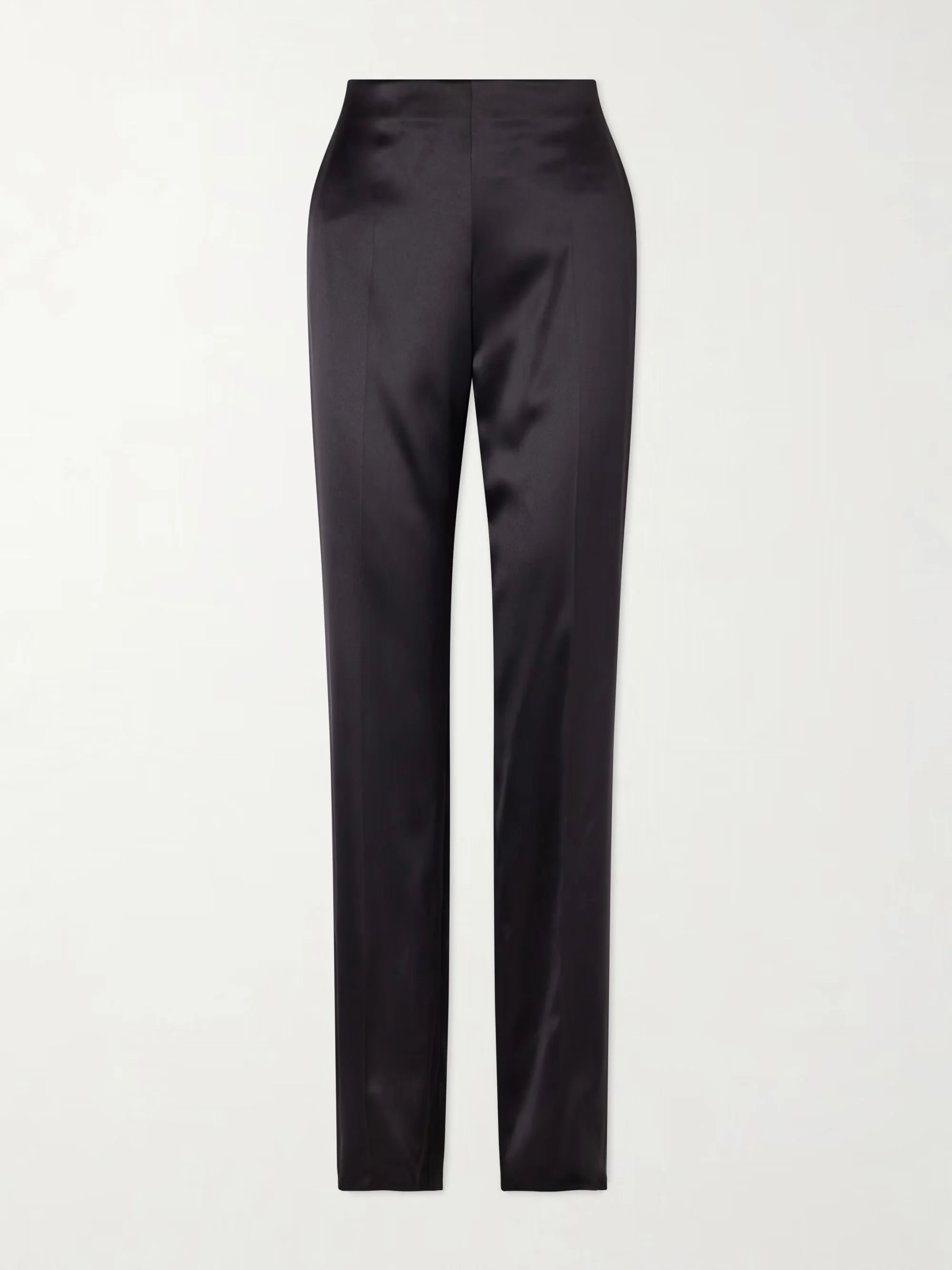 Valentino Garavani - Silk-blend Duchesse Straight-leg Pants - Black