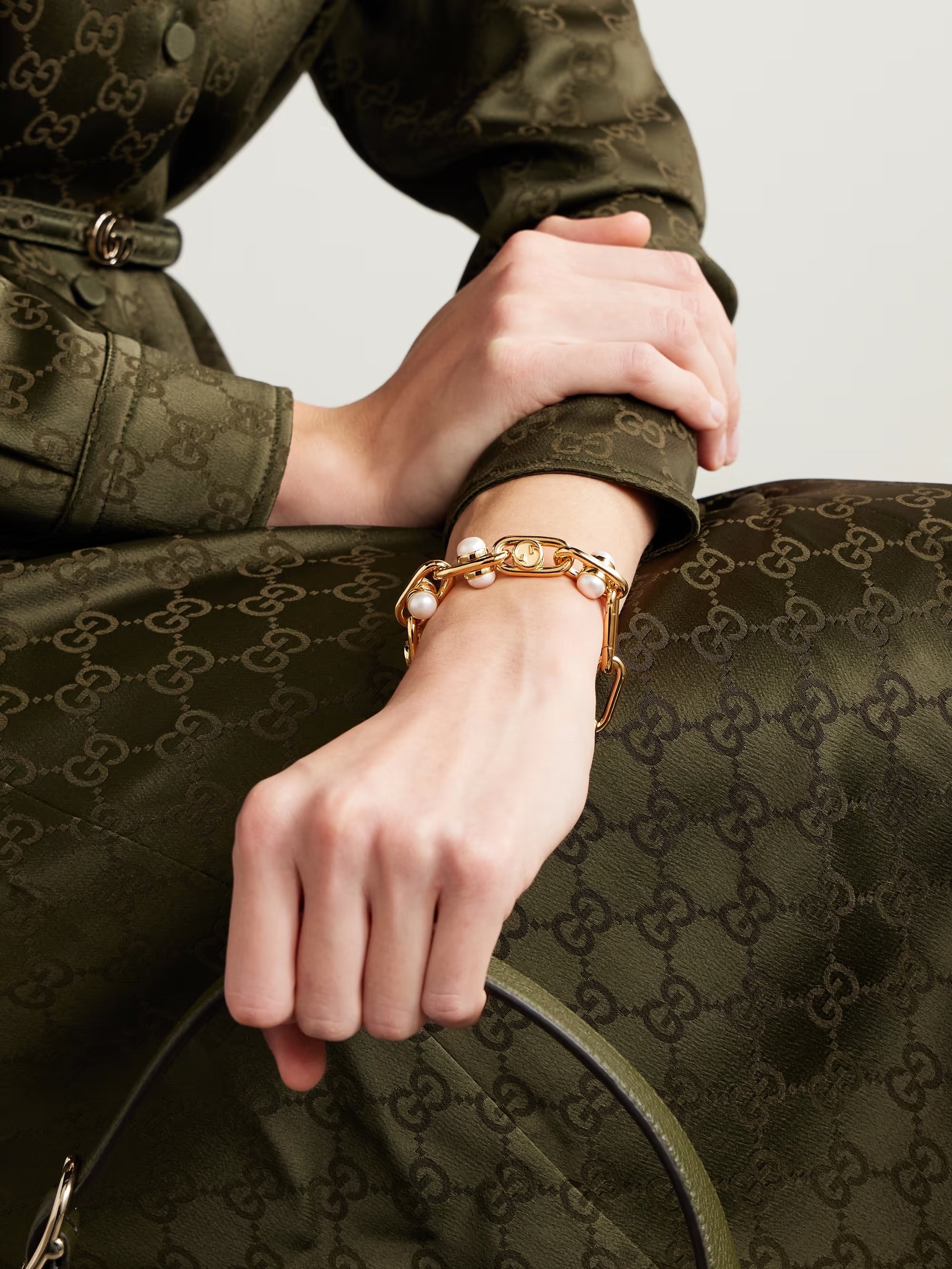 Gucci - Gold-tone Faux Pearl Bracelet - M