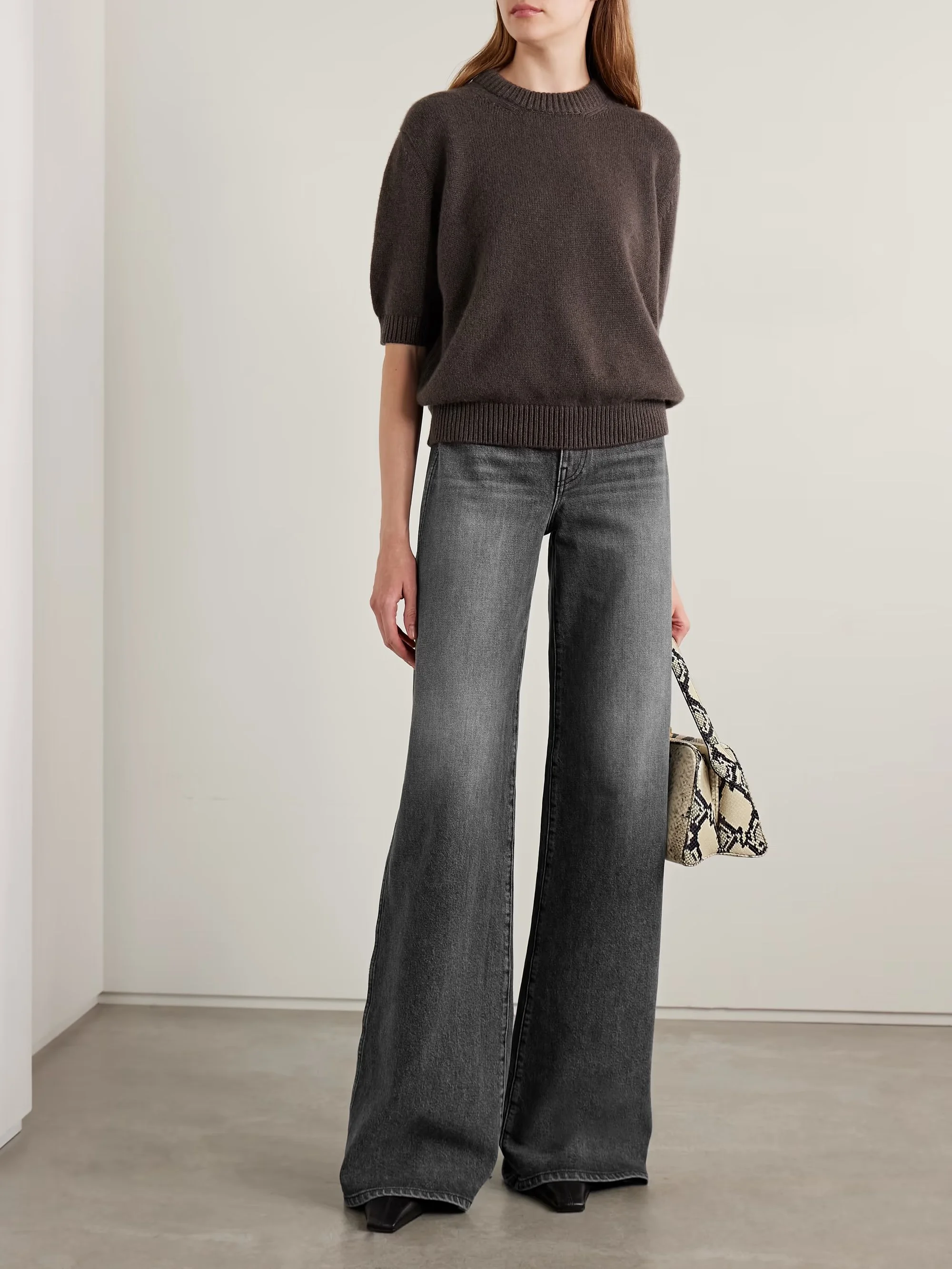 KHAITE - Danielle Stretch High-rise Slim-leg Jeans - Gray