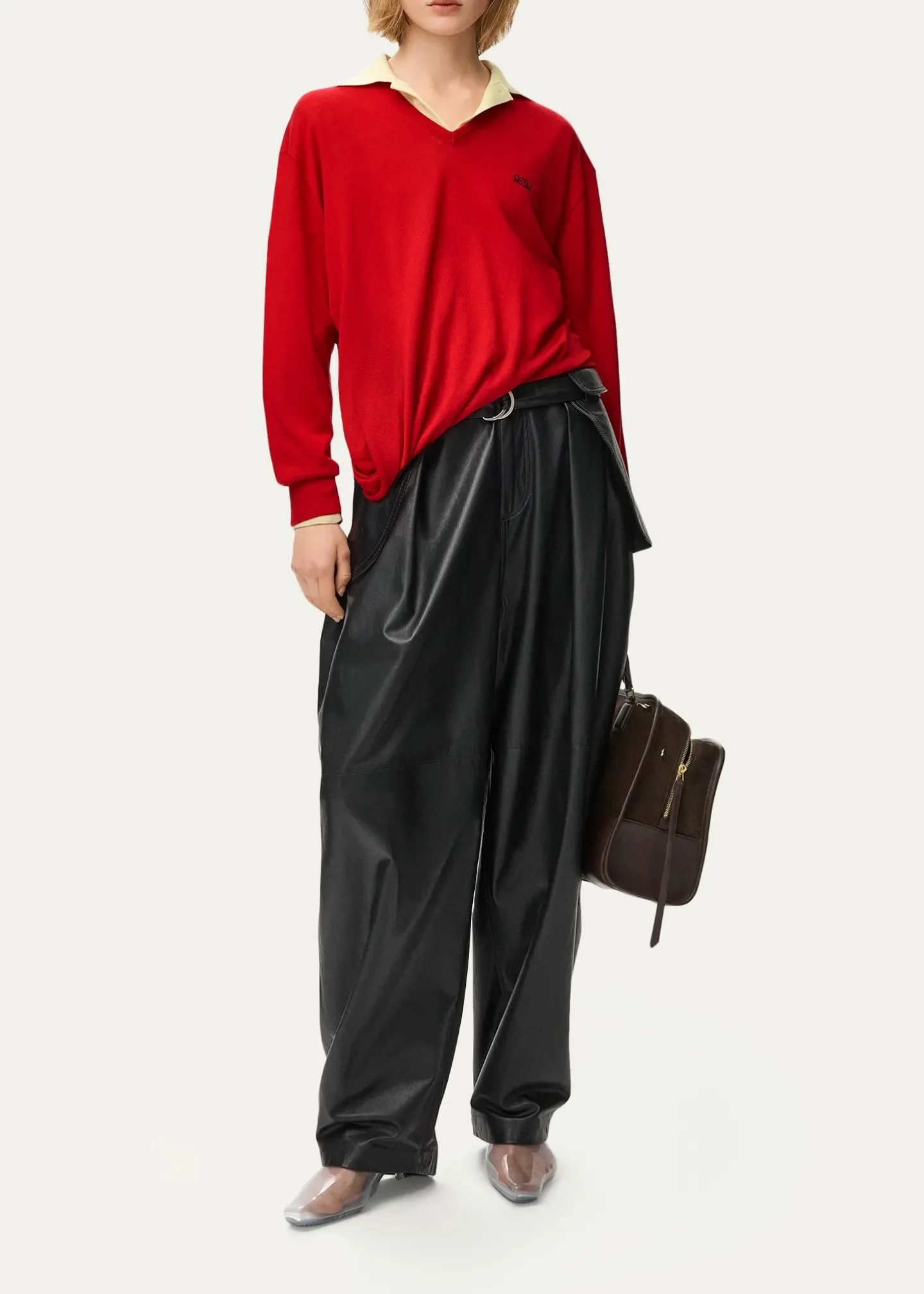 Draped V-Neck Sweater