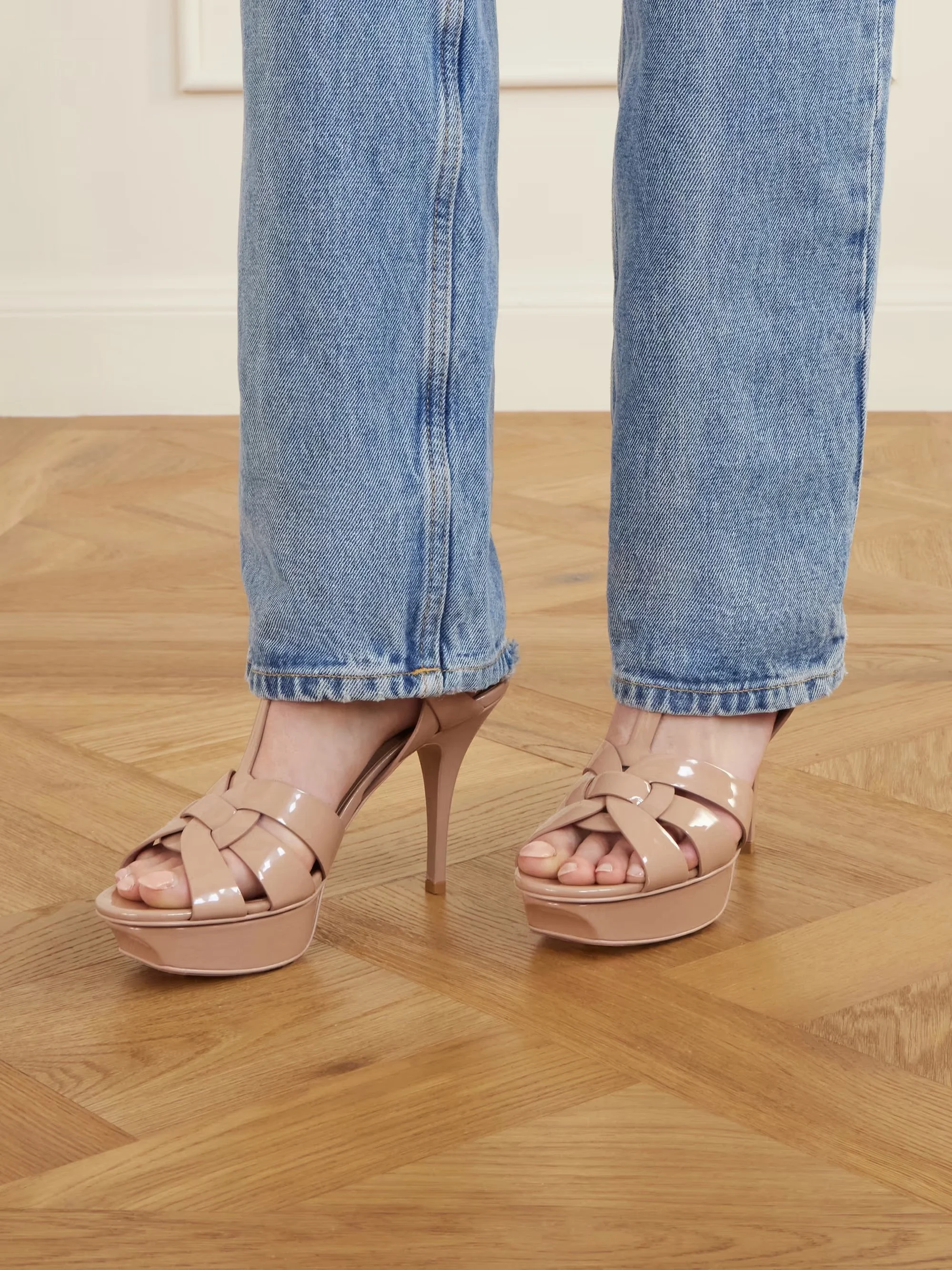 SAINT LAURENT - Tribute Leather Pumps - Neutrals