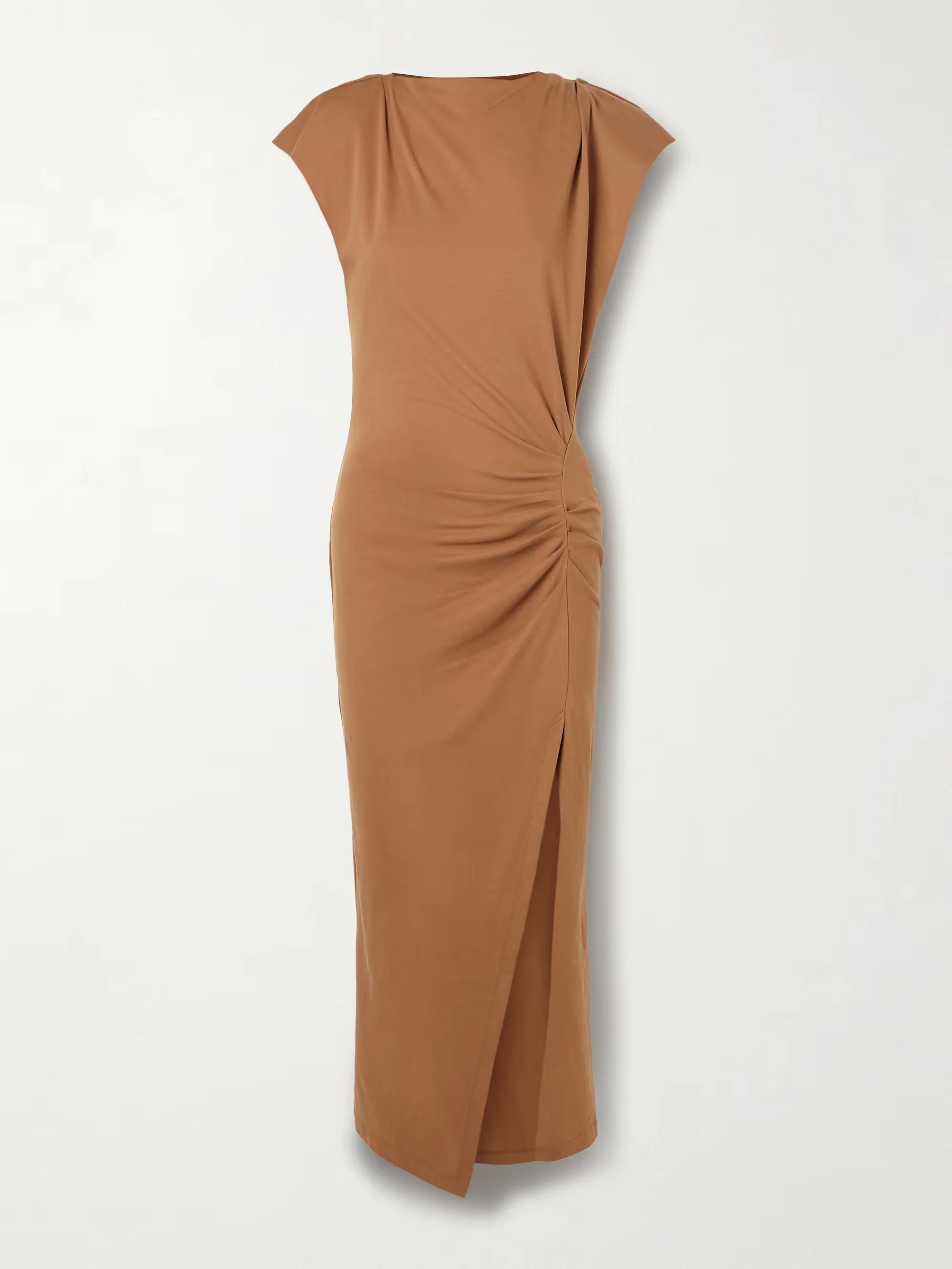 ISABEL MARANT  Nadela asymmetric gathered cotton-jersey maxi dress