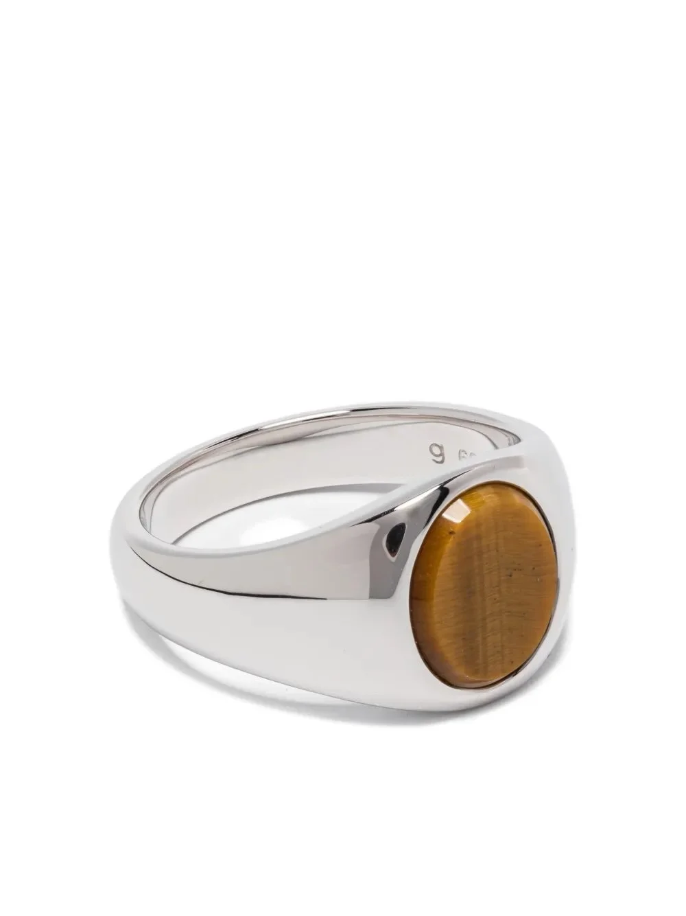 Tom Wood oval tiger eye ring - Silver