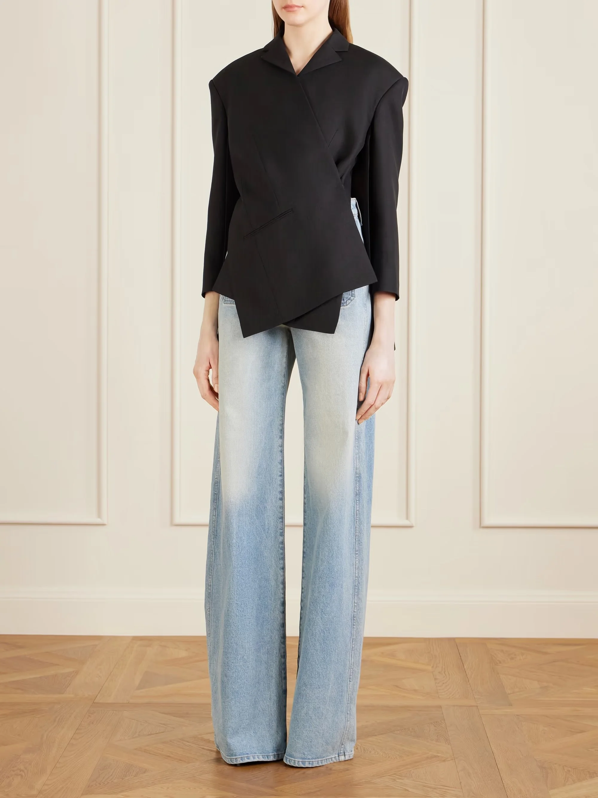 KHAITE - Delmonico High-rise Wide-leg Jeans - Blue