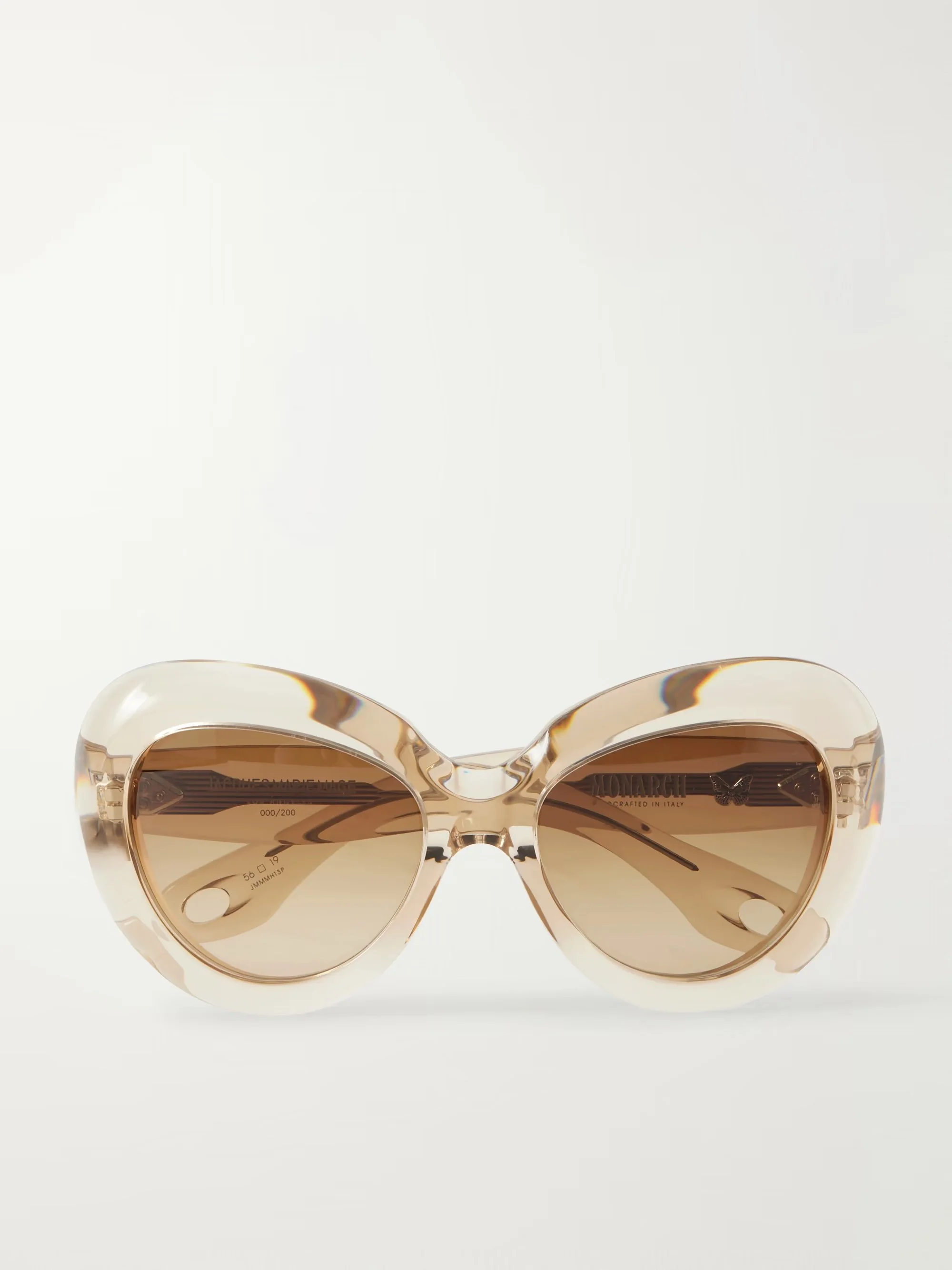 Jacques Marie Mage - Monarch Round-frame Acetate Sunglasses - Neutrals