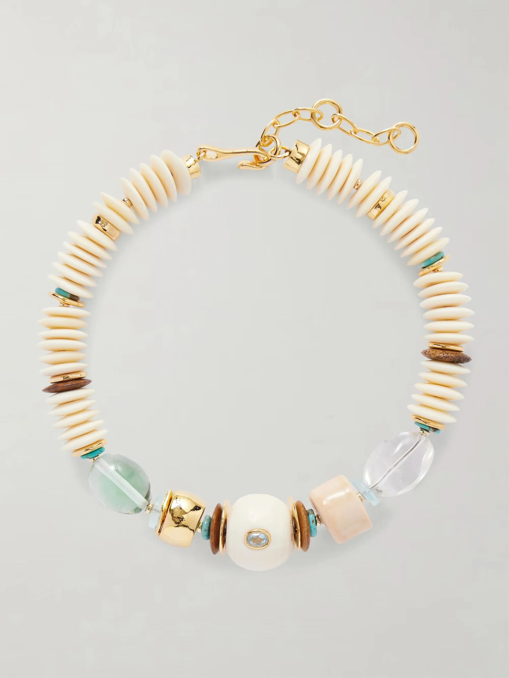 Lizzie Fortunato - Coquina Gold-plated Multi-stone Necklace - One size