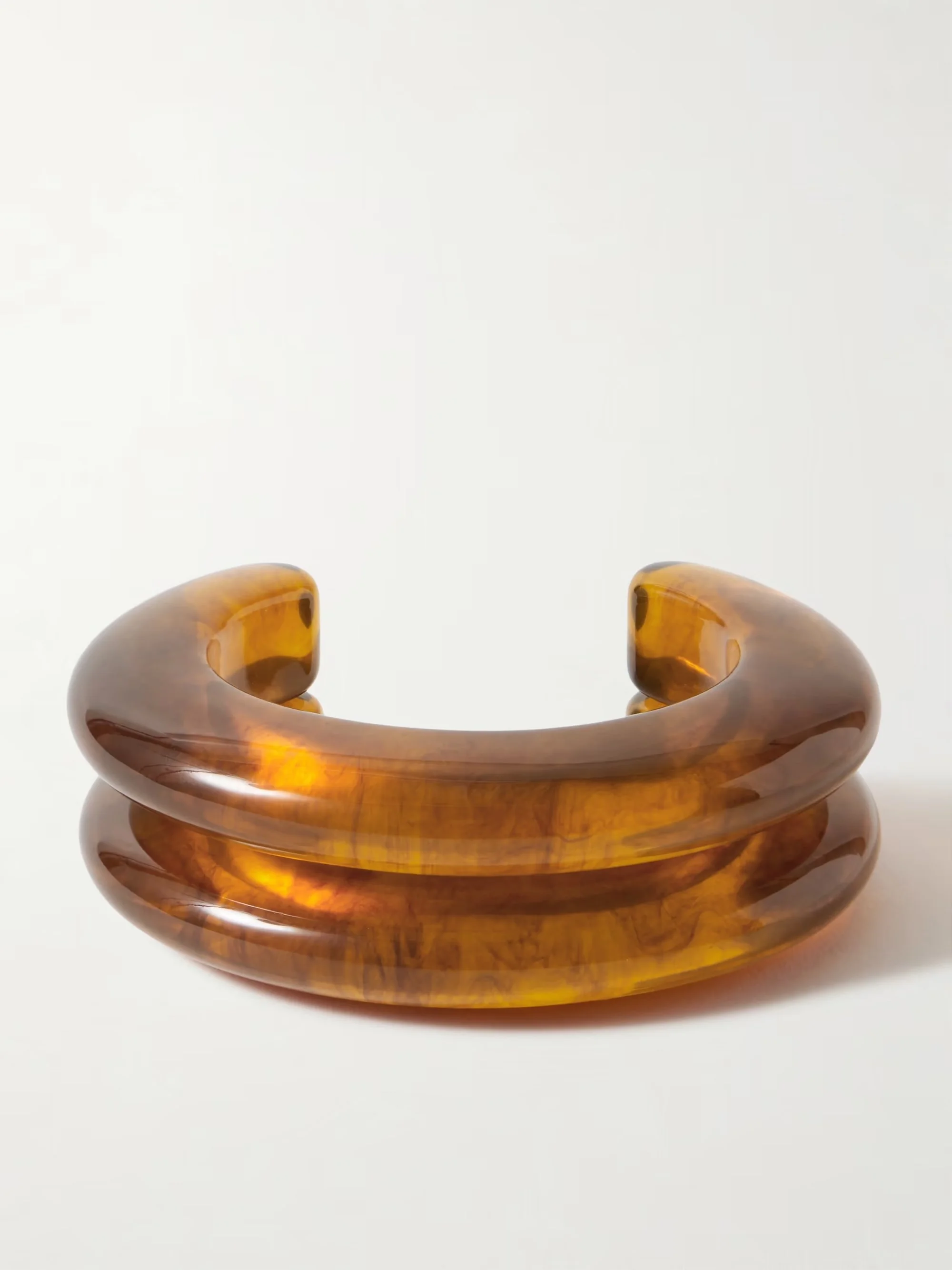 Lizzie Fortunato - Ridge Set Of Two Resin Cuffs - Brown