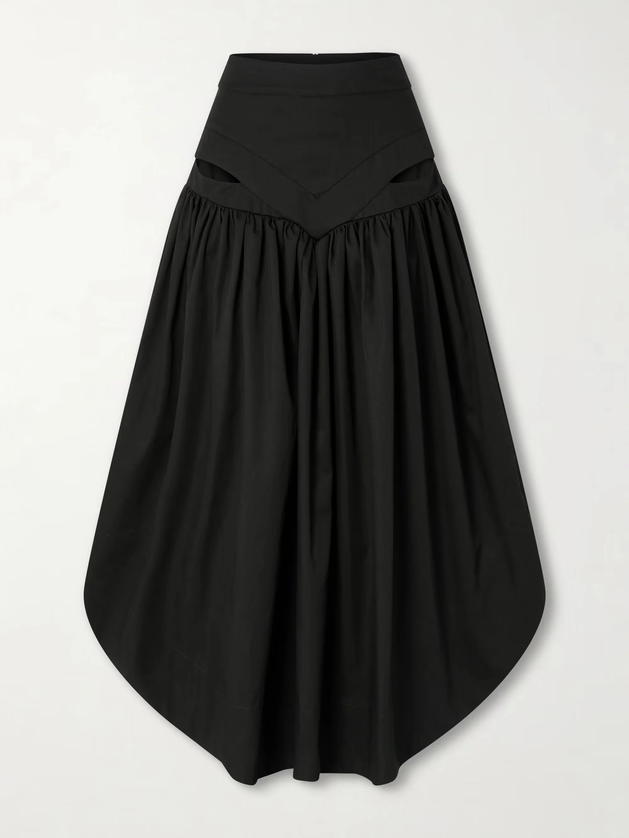 Tolu Coker - Iyawo Cutout Twill Maxi Skirt - Black