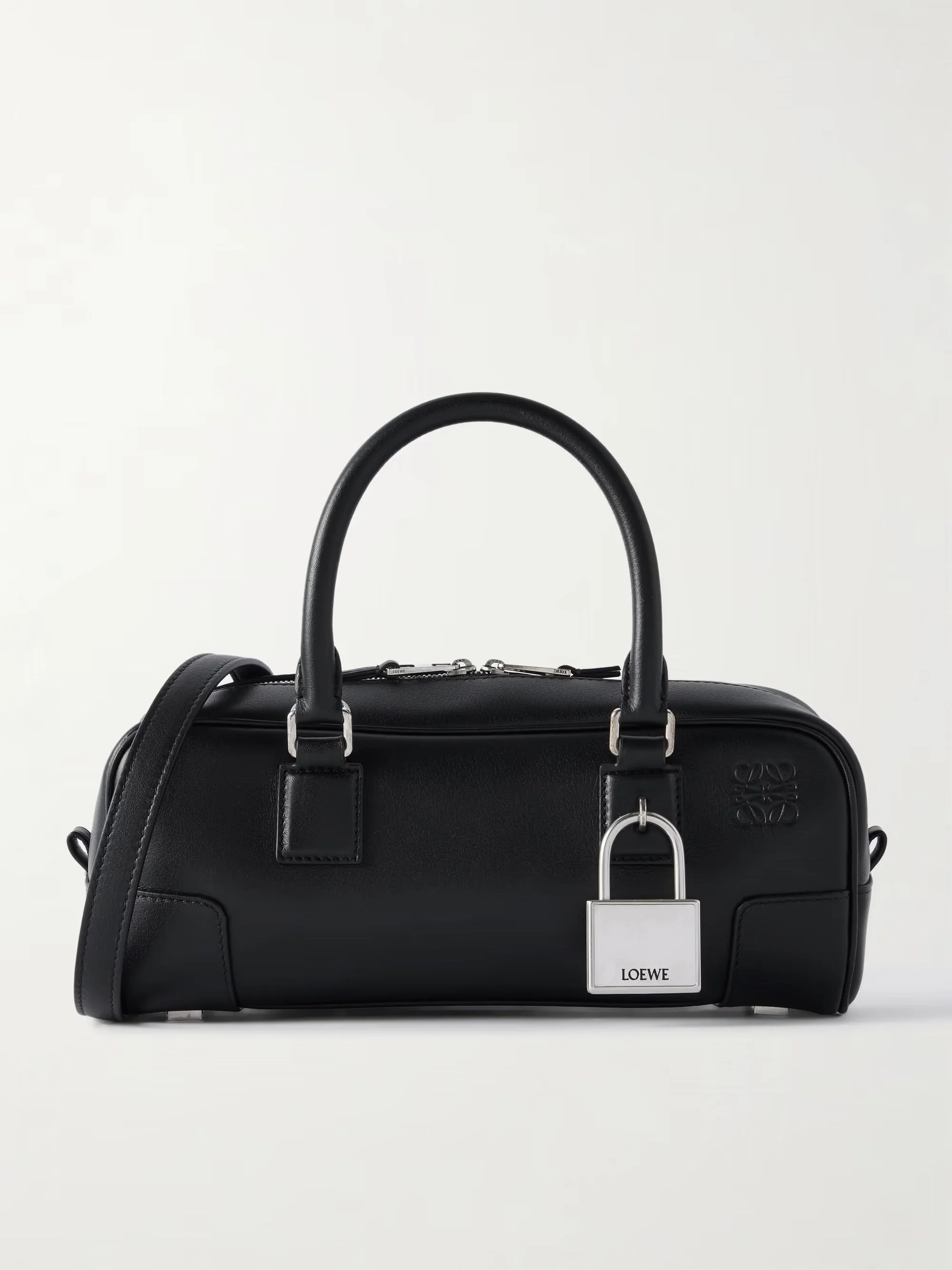 LOEWE - Amazona 23 Embellished Leather Shoulder Bag - Black