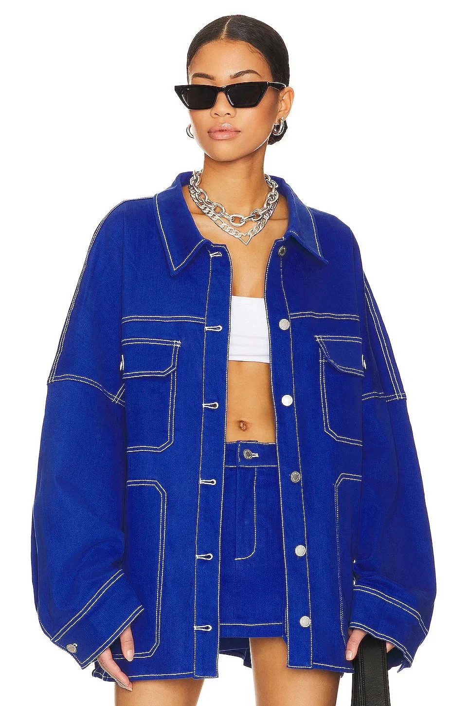 BY.DYLN Cooper Jacket in Royal. - 