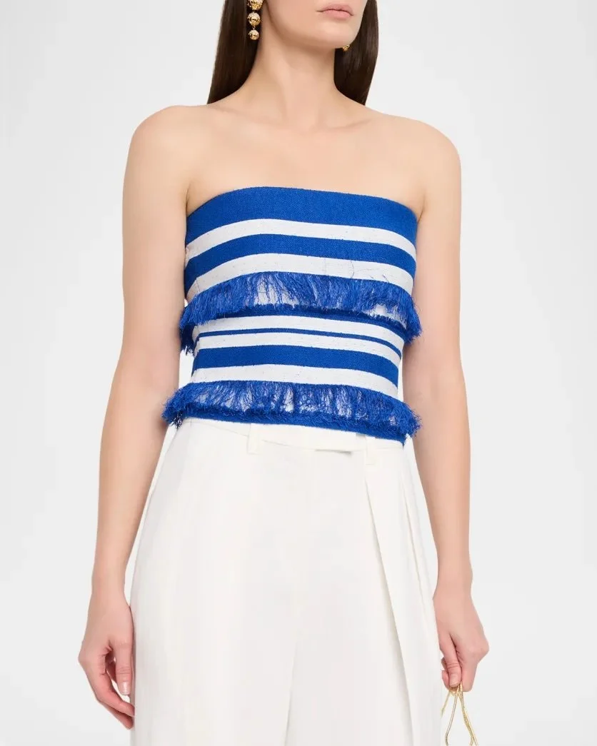 Cairo Knit Fringe Tube Top