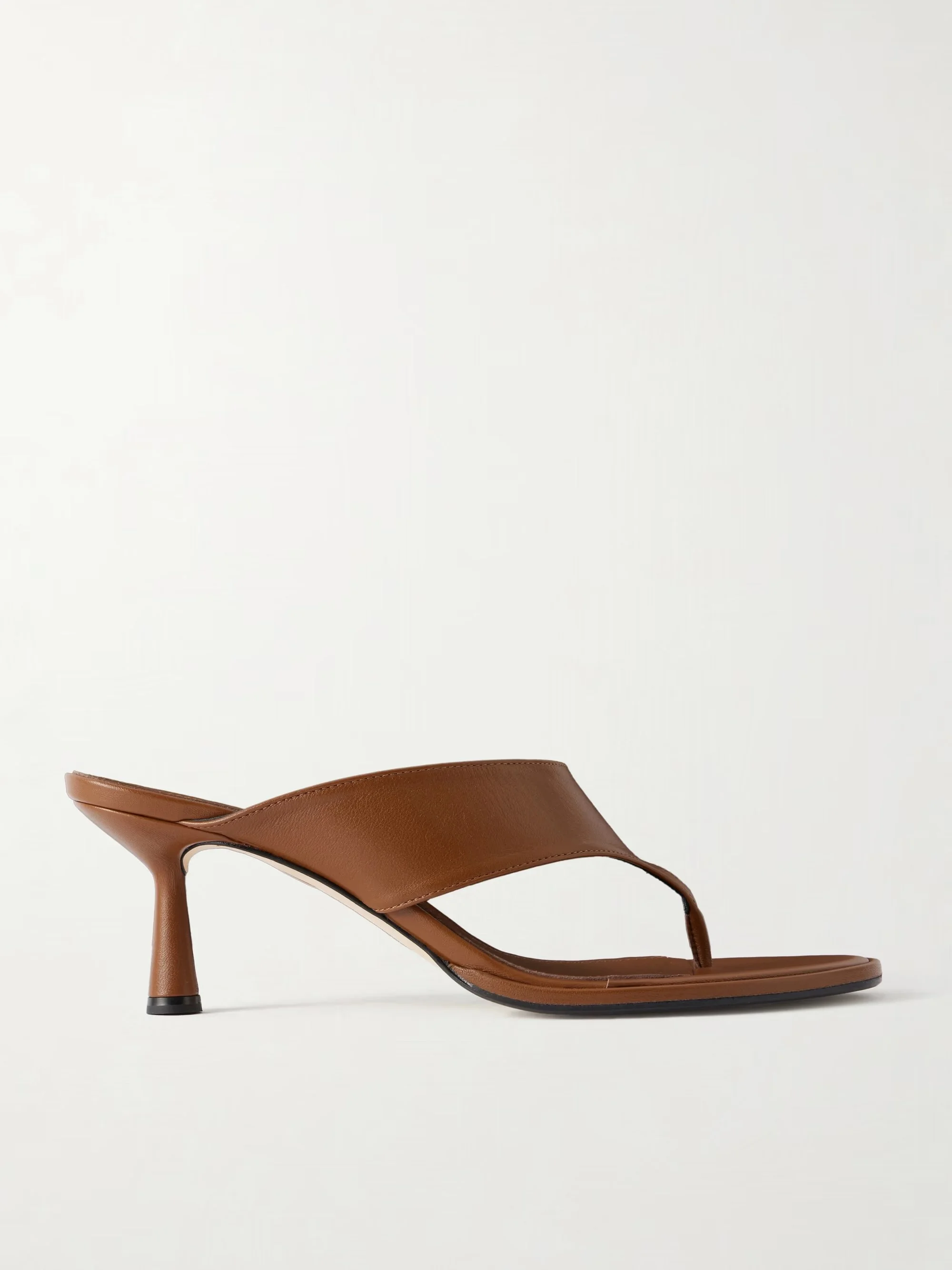 Aeyde - Olenna 65 Leather Thong Sandals - Brown