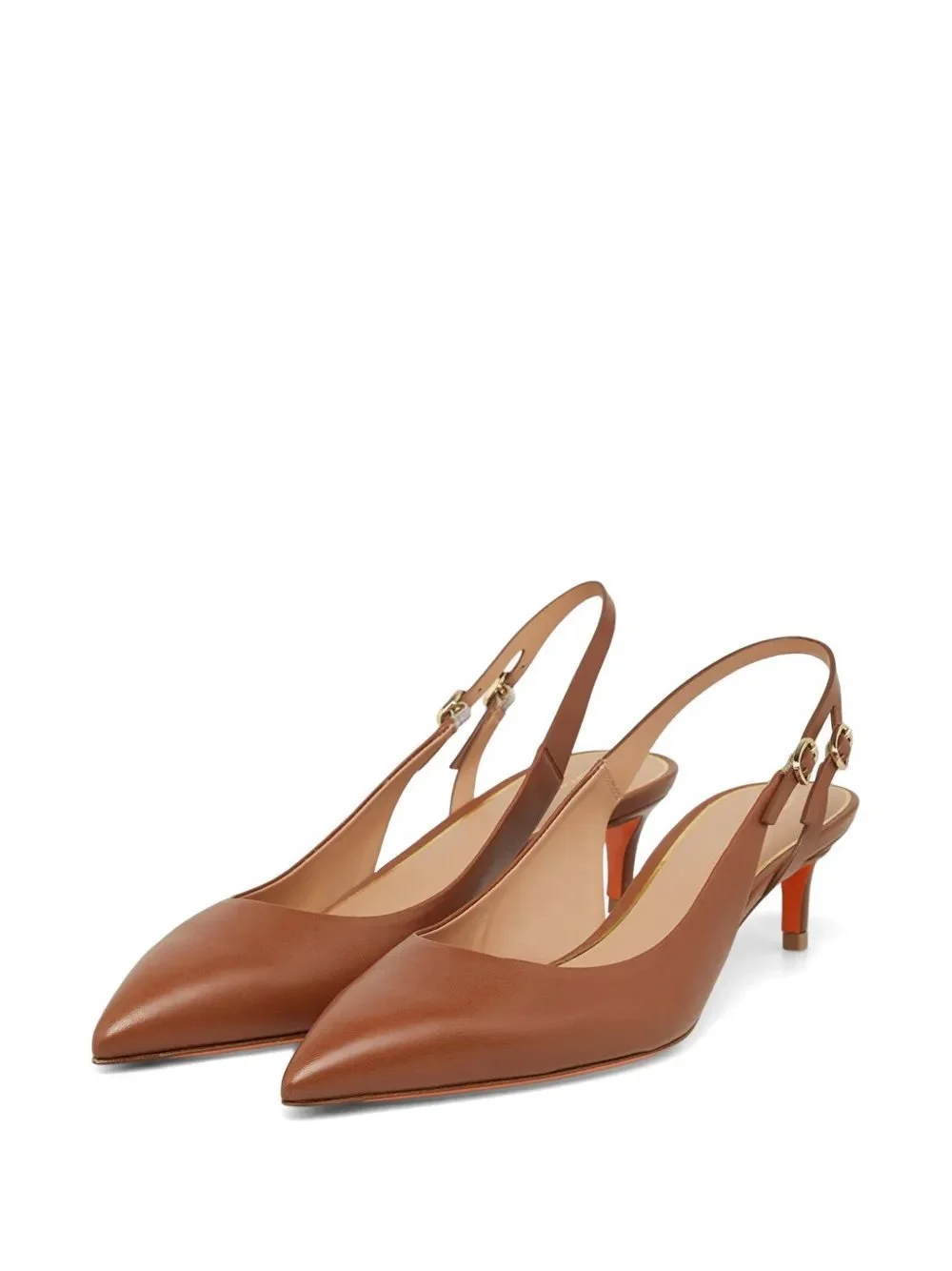 Santoni Audrey pointed-toe slingback pumps