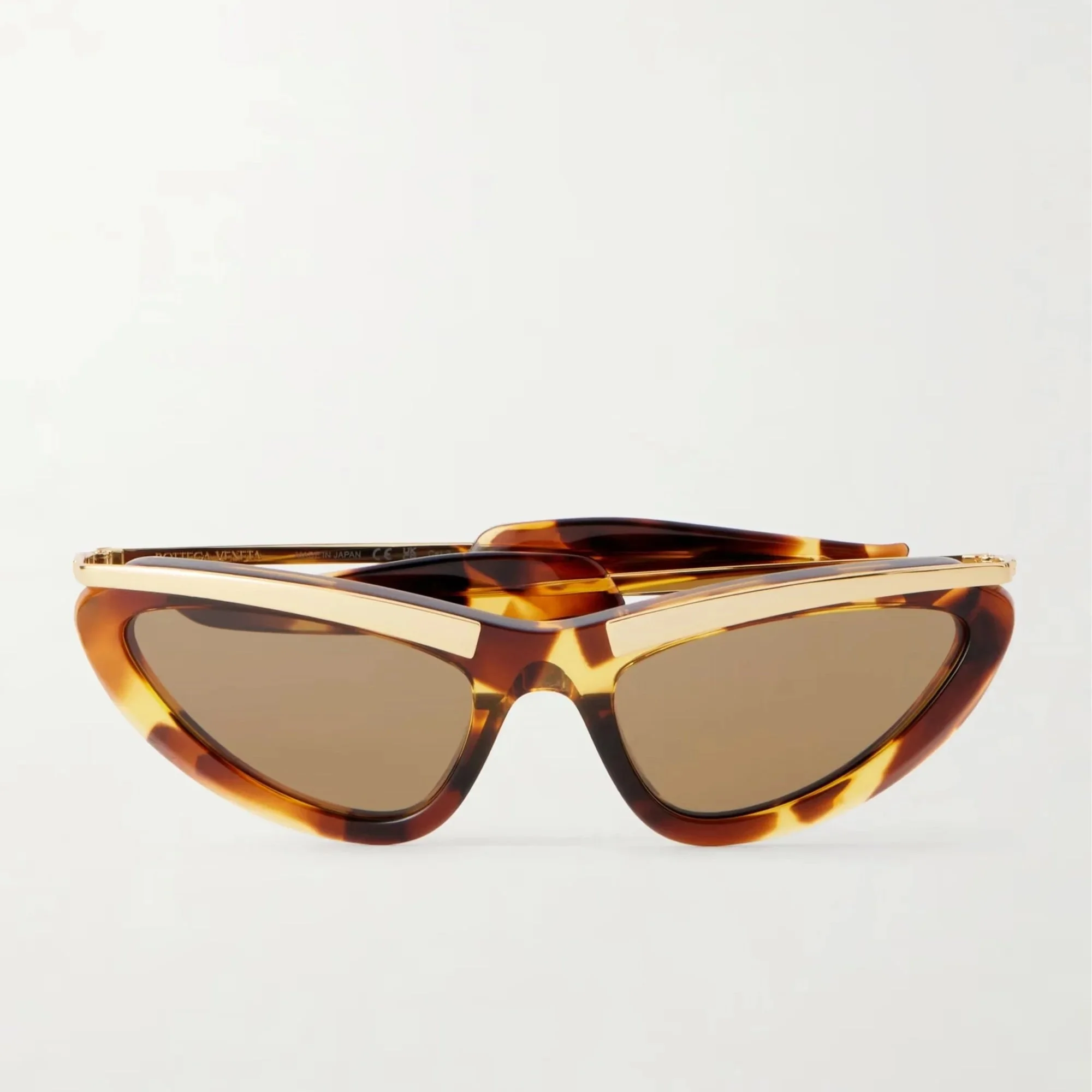 Cat-eye Gold-tone And Tortoiseshell Acetate Sunglasses