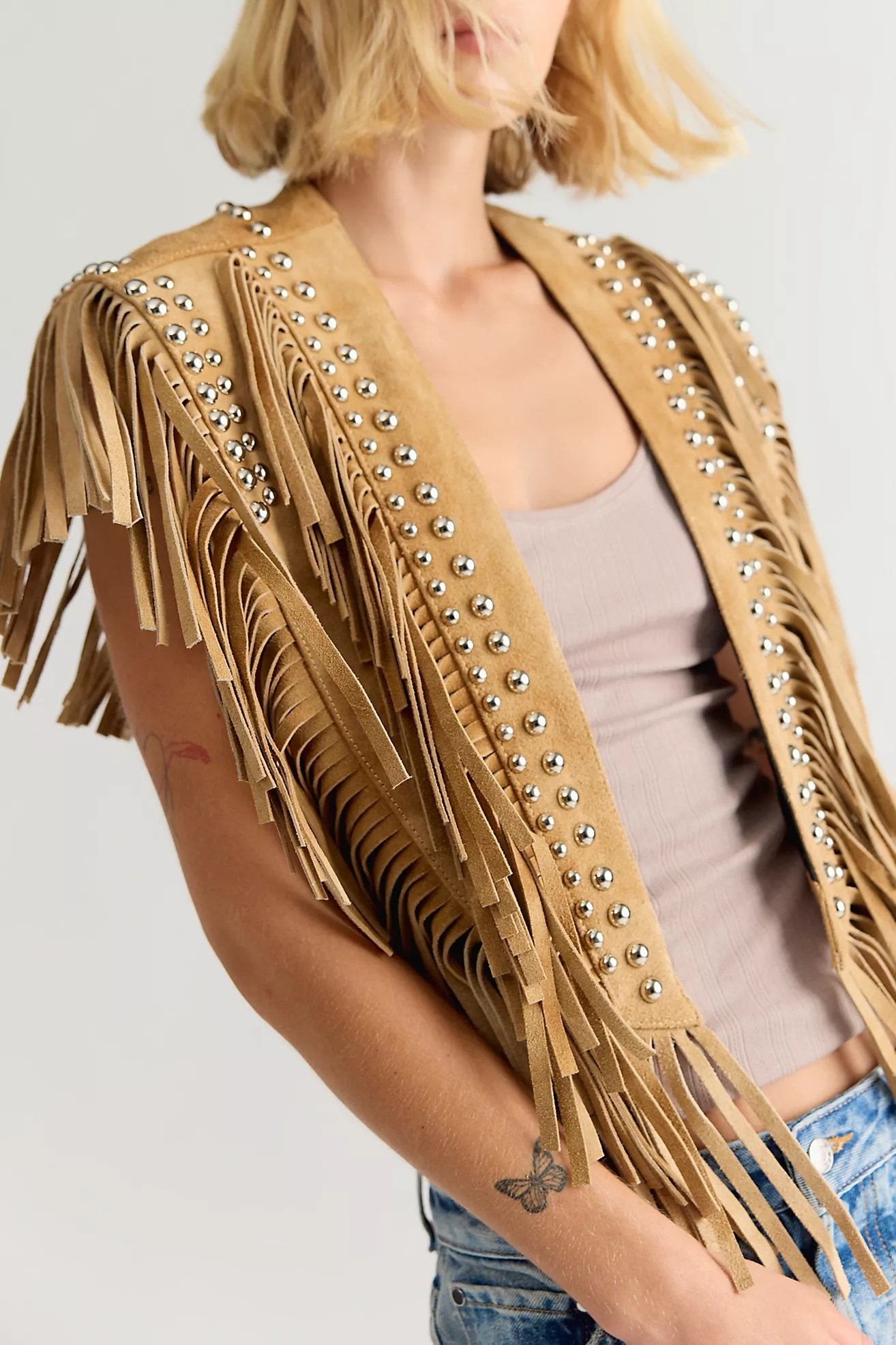 So Studded Suede Collar