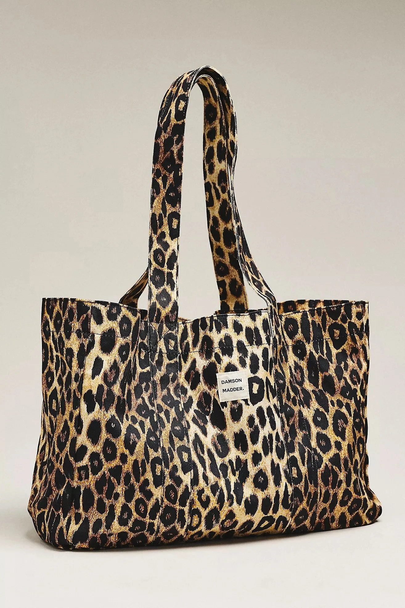 Leopard Print Canvas Tote