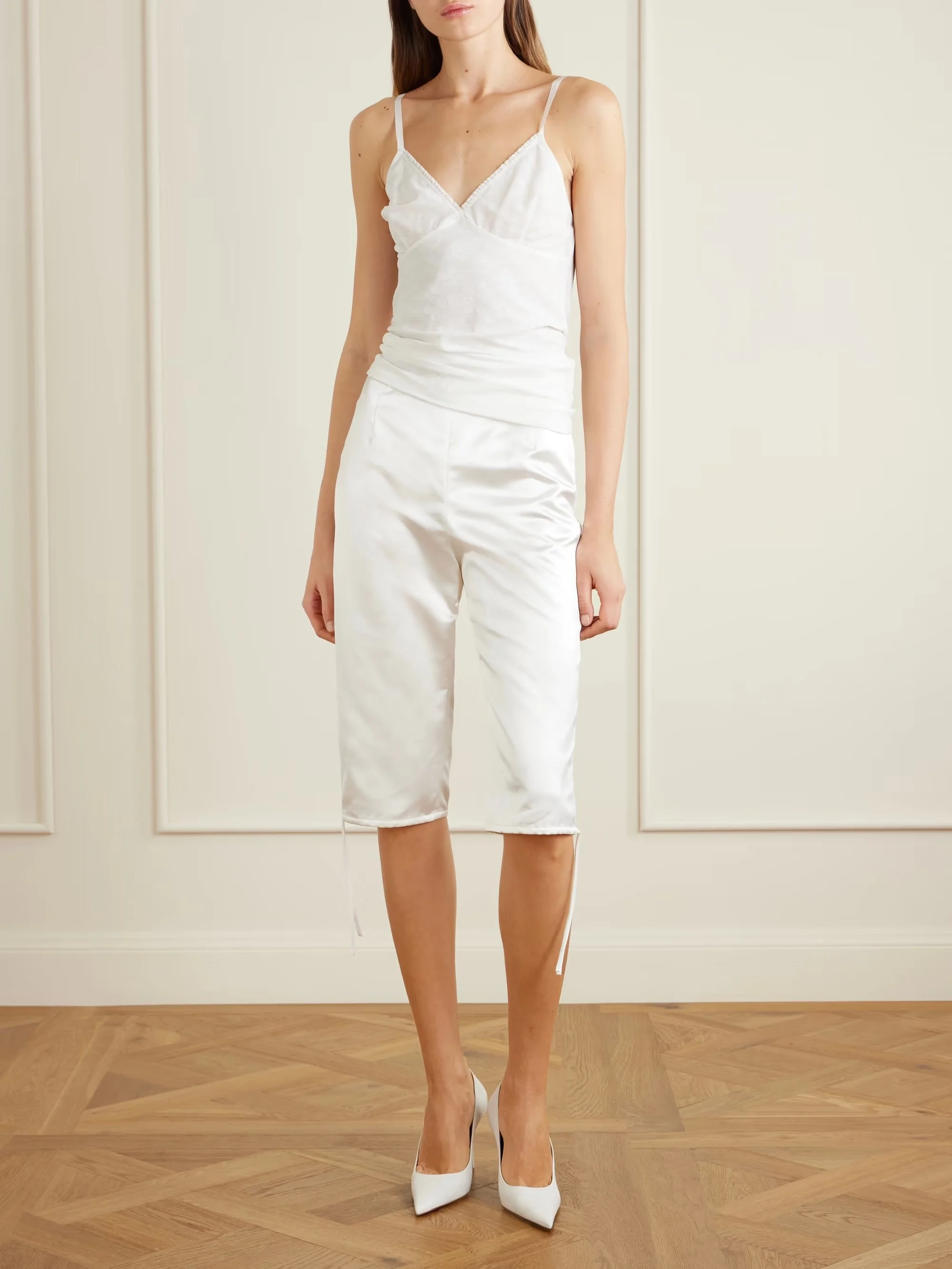 Colleen Allen - Floral Vintage Mesh Tank - White