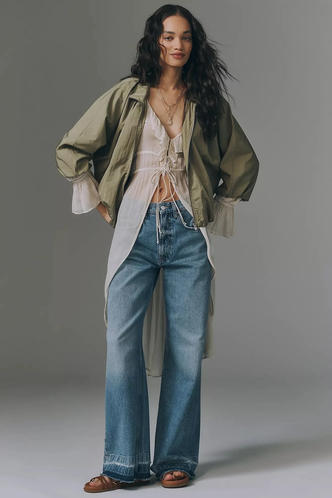 Funnel-Neck Nylon Jacket