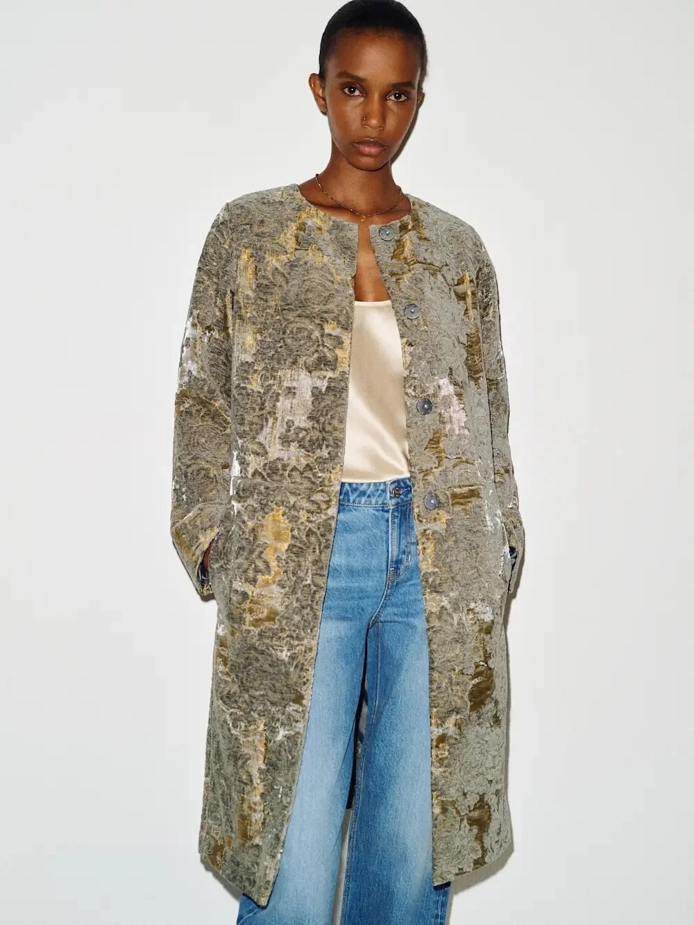 Reformation Stella Coat Blue Medium