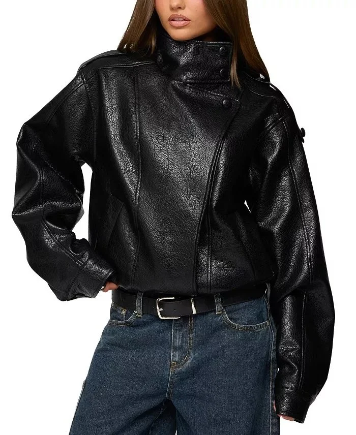 Edikted Jaicee High Neck Oversized Jacket