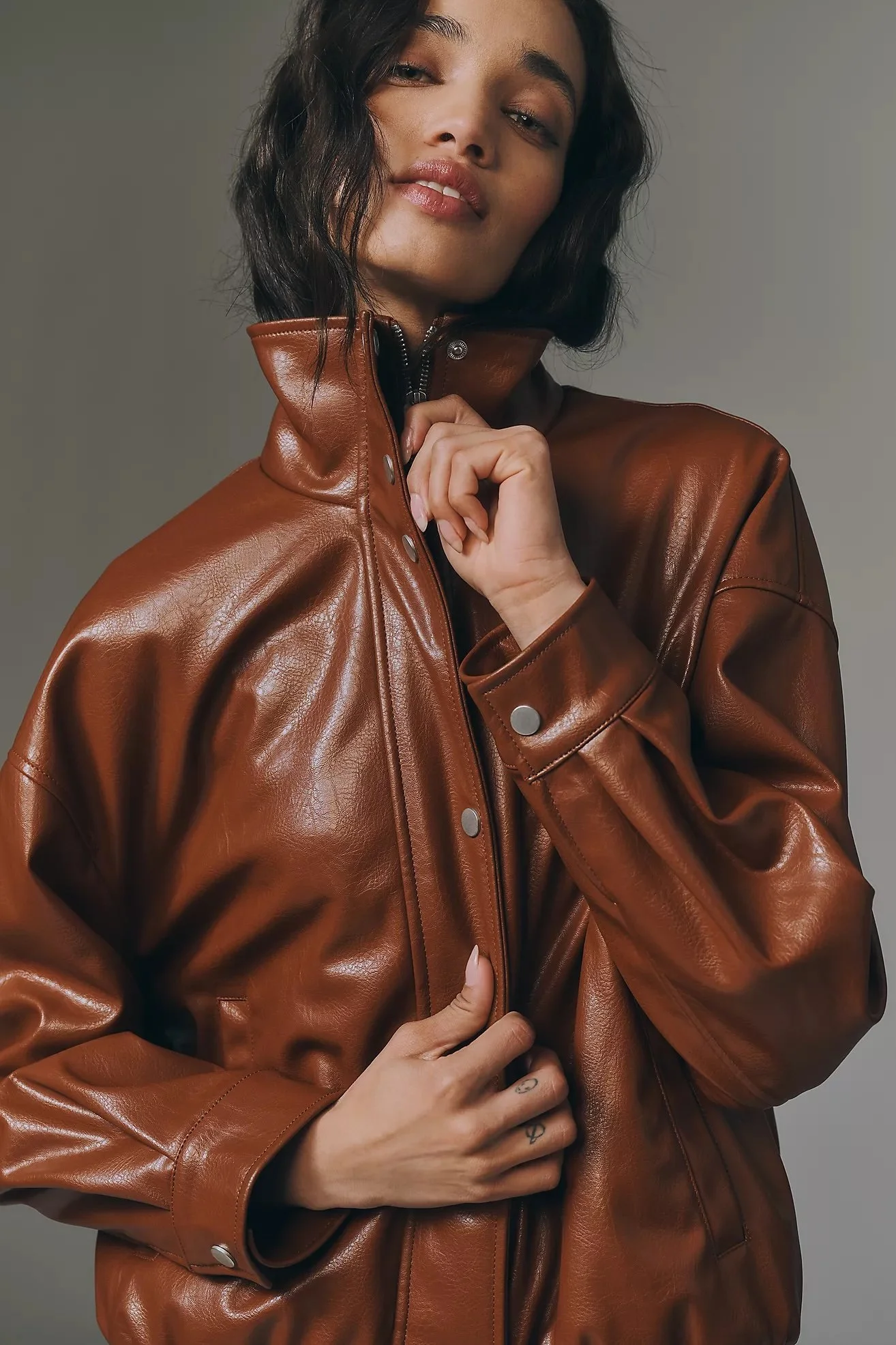 Cohen Funnel Neck Bomber Jacket
