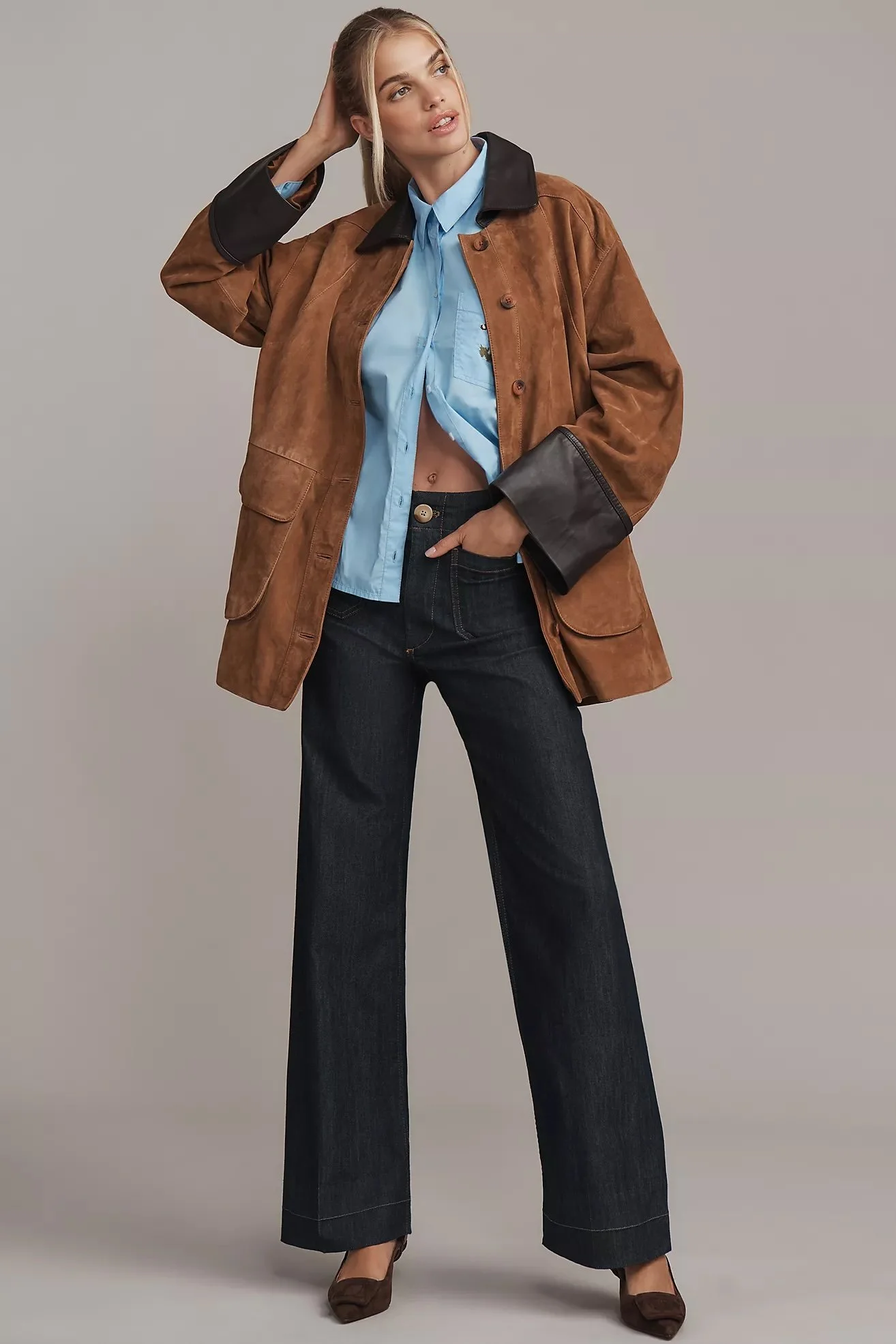 Colette High-Rise Wide-Leg Full-Length Jeans