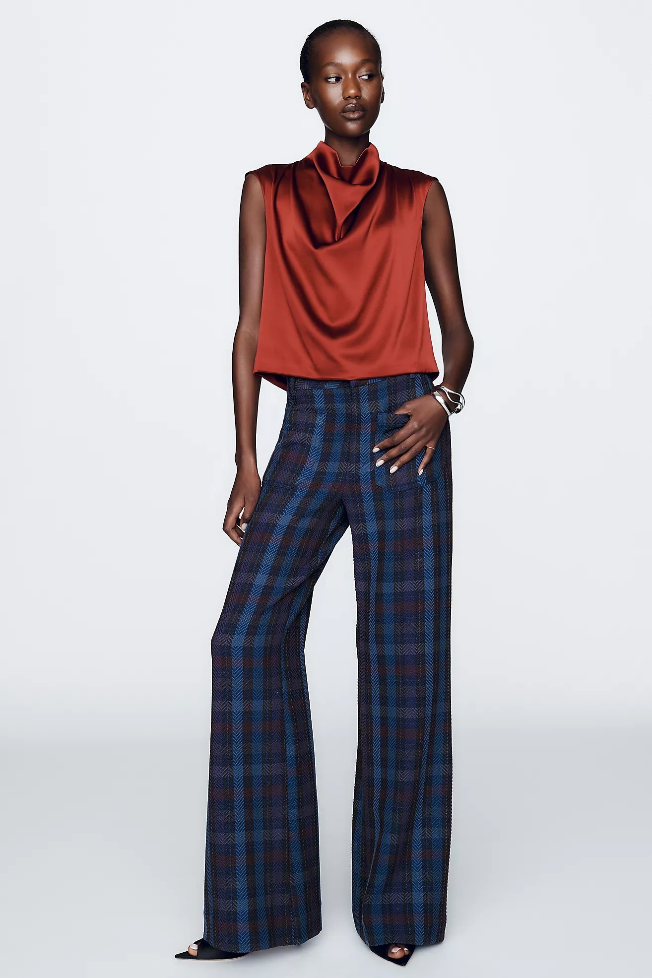 Knit Jude Plaid Trousers Pants