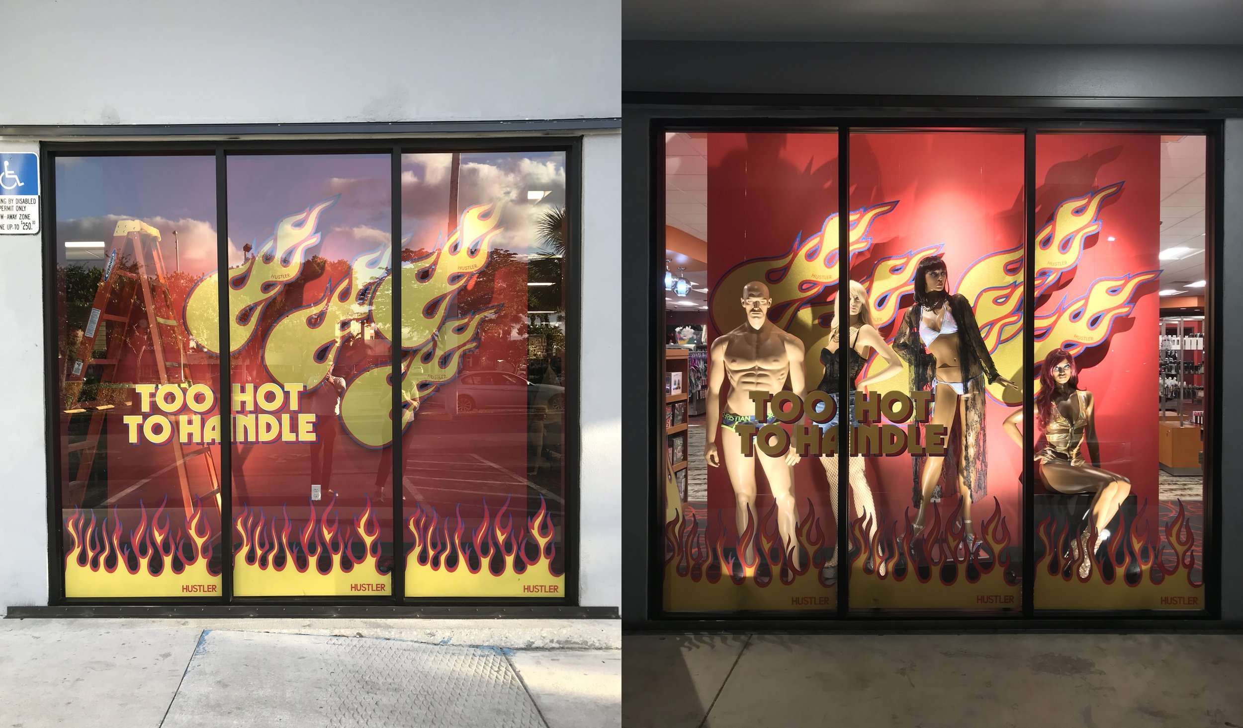 I had a 4 year tenure at Hustler Hollywood where I created, sourced and managed the windows and in store campaigns for a fleet of 30+ stores, which included an aggressive new store opening calendar.