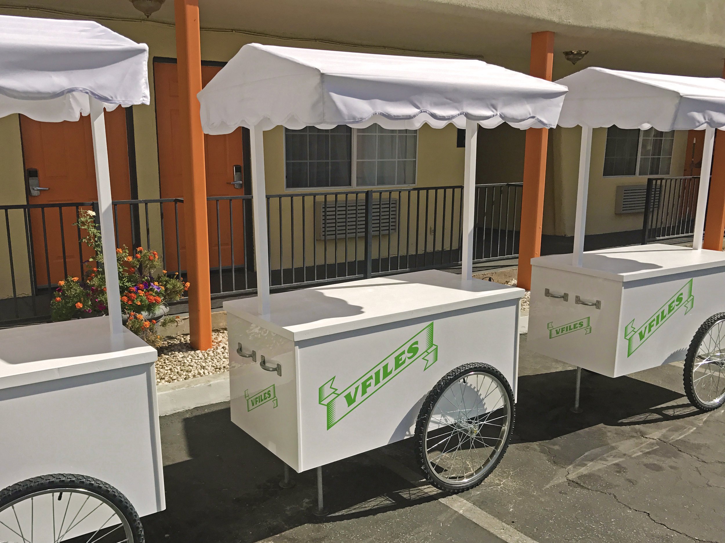 Freelance Fabricator for VFiles during Coachella. I fabricated these merch booth faux ice cream trucks for their Mountain Dew callab event in Palm Springs, CA.
