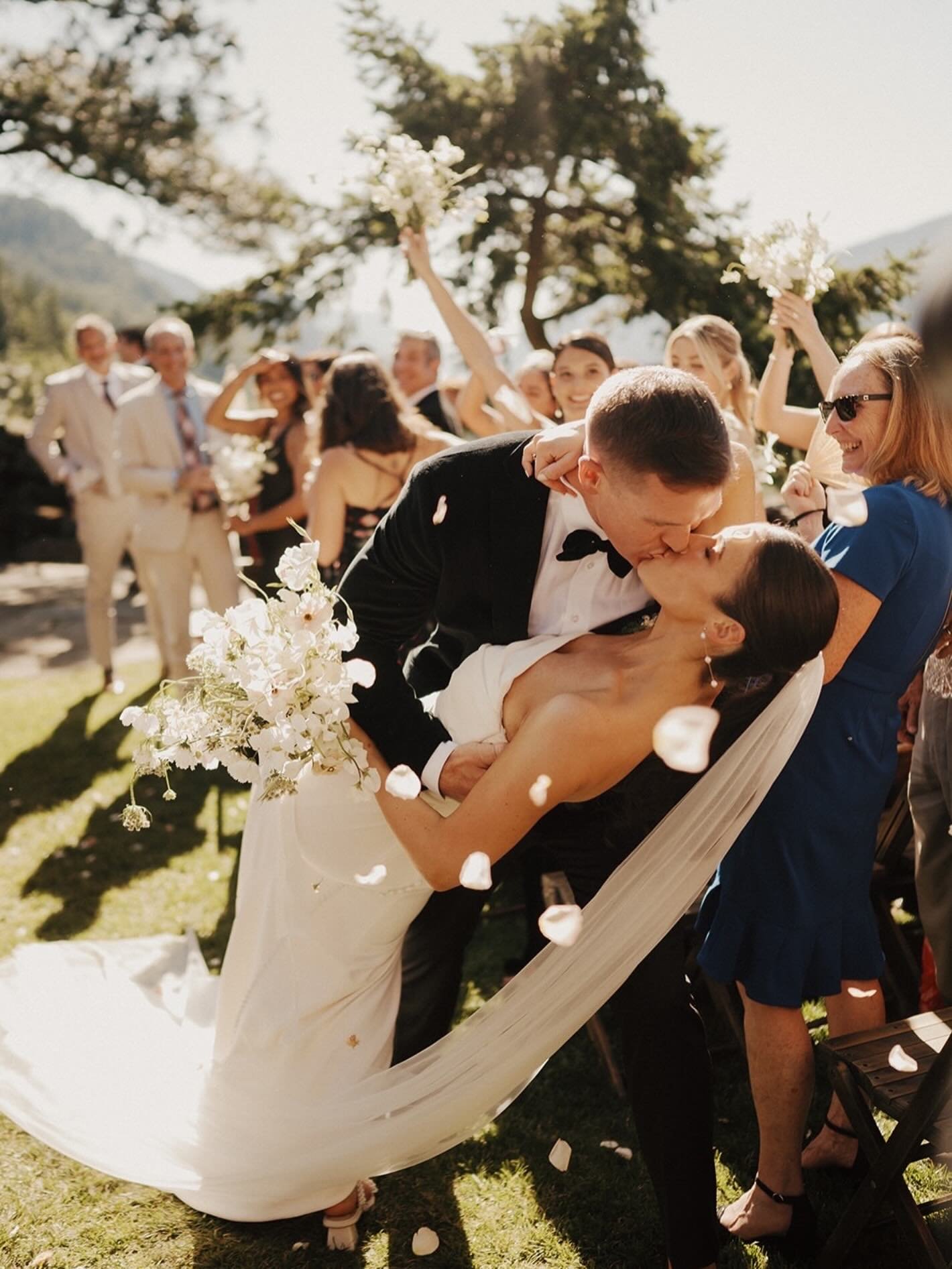 Before the toasts and the dancing, the long tables and golden light&mdash;it all starts here: on the sunny ceremony lawn, tucked upon the cliff. And then there&rsquo;s that first walk as newlyweds&mdash;down the grassy steps and down to dinner, where
