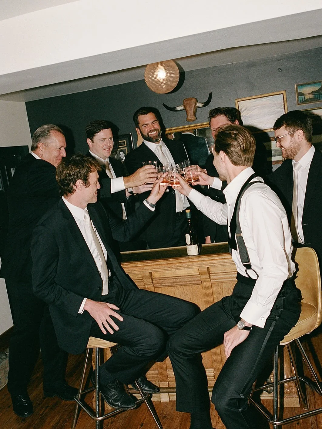 ohhhh to know the Griffin&rsquo;s den is to love the Griffin&rsquo;s den. this sacred corner of the house has transformed over the years &mdash; from a little basement bar to a sophisticated getting ready space, with double doors that open to the law