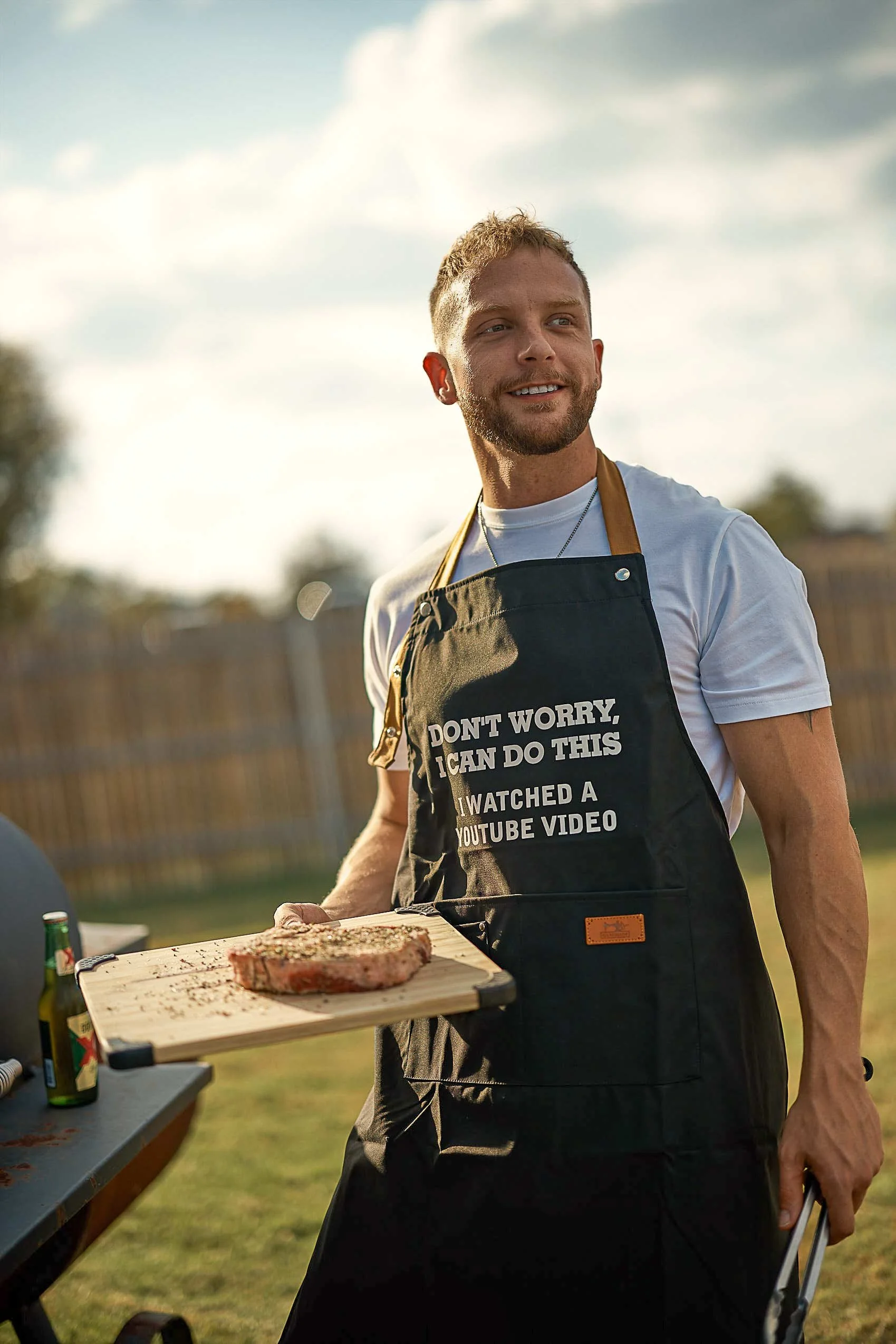 Watercolor artist holding spray paint at an Austin gallery, a vibrant lifestyle dating profile photo