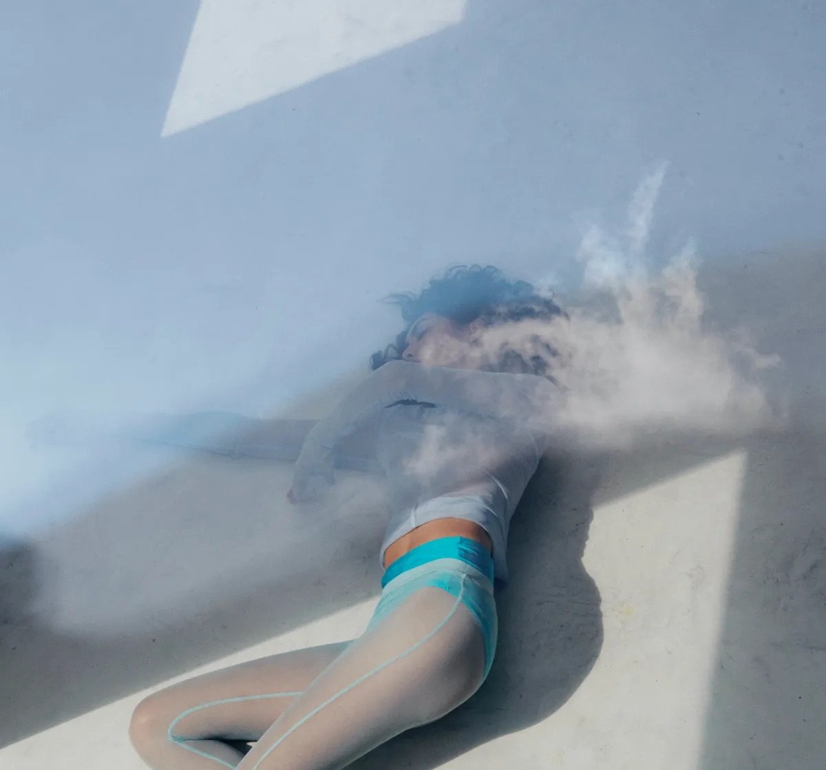 Sheer Blue turtleneck Knickers and Leggings all by Vanity Nap from Mid September