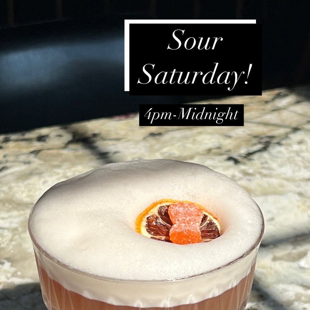Are you feeling a little sour lately? That&rsquo;s okay! Join us this Saturday, September 14th, all evening for Sour Saturday. We&rsquo;ll have a fun little one night menu with a couple unique, exciting sour style cocktails. And we&rsquo;re offering 