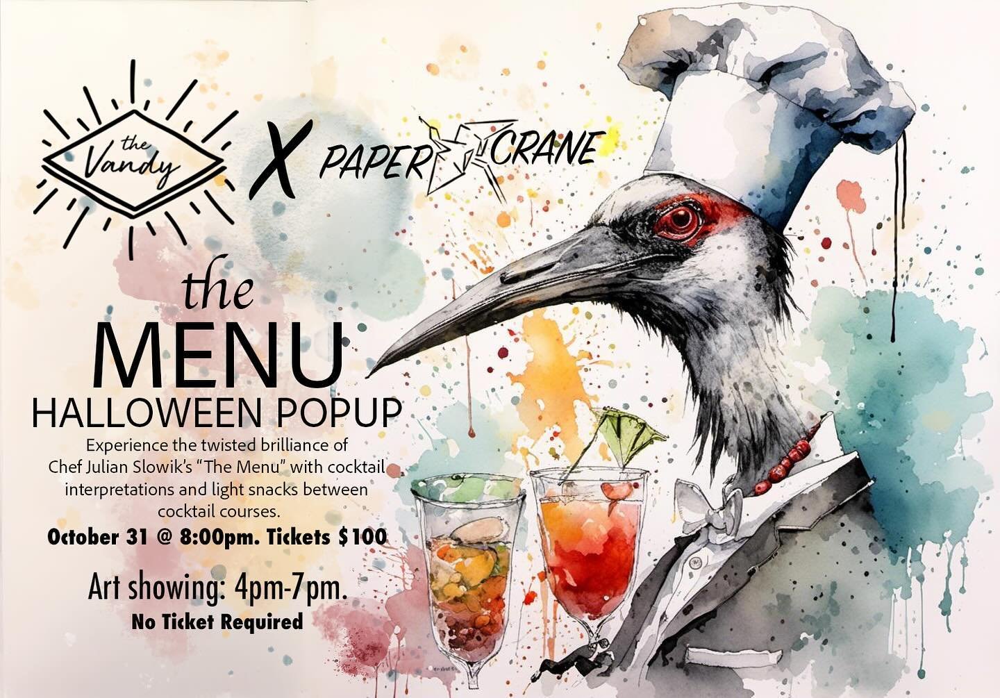 What do we have here&hellip;&hellip;&hellip;&hellip;&hellip;&hellip;&hellip;&hellip;&hellip;&hellip;&hellip;&hellip;&hellip;&hellip;&gt;
Could it be. The collaboration of the year? For Halloween? The Vandy and Paper Crane come together for a night of