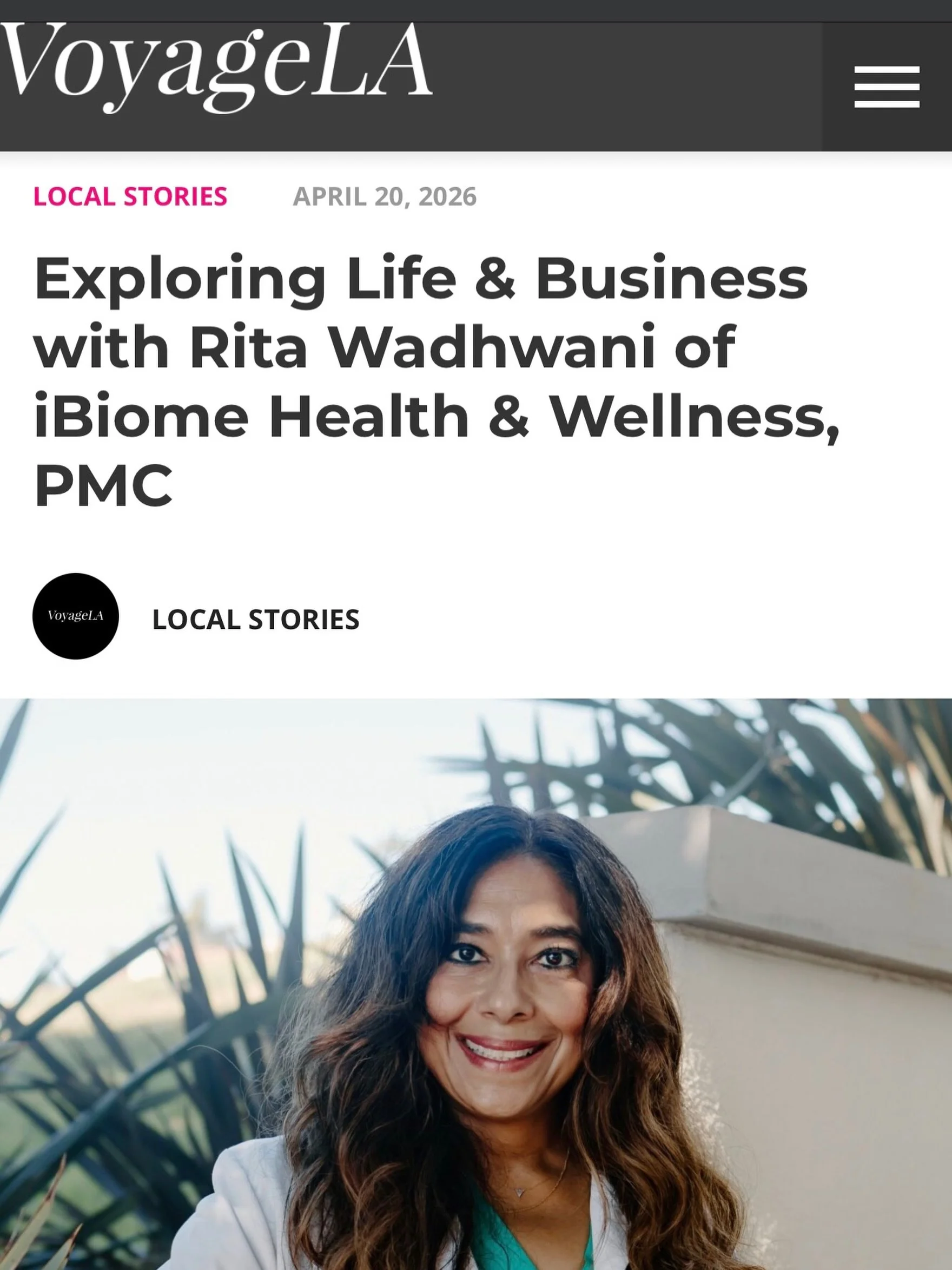 👩🏻&zwj;⚕️Grateful to have been featured by @VoyageLAMag and to share a small part of the iBiome journey.

👉More importantly, grateful for the patients who trust us with their care. 

👩🏻&zwj;⚕️I've spent most of my career in the hospital, special