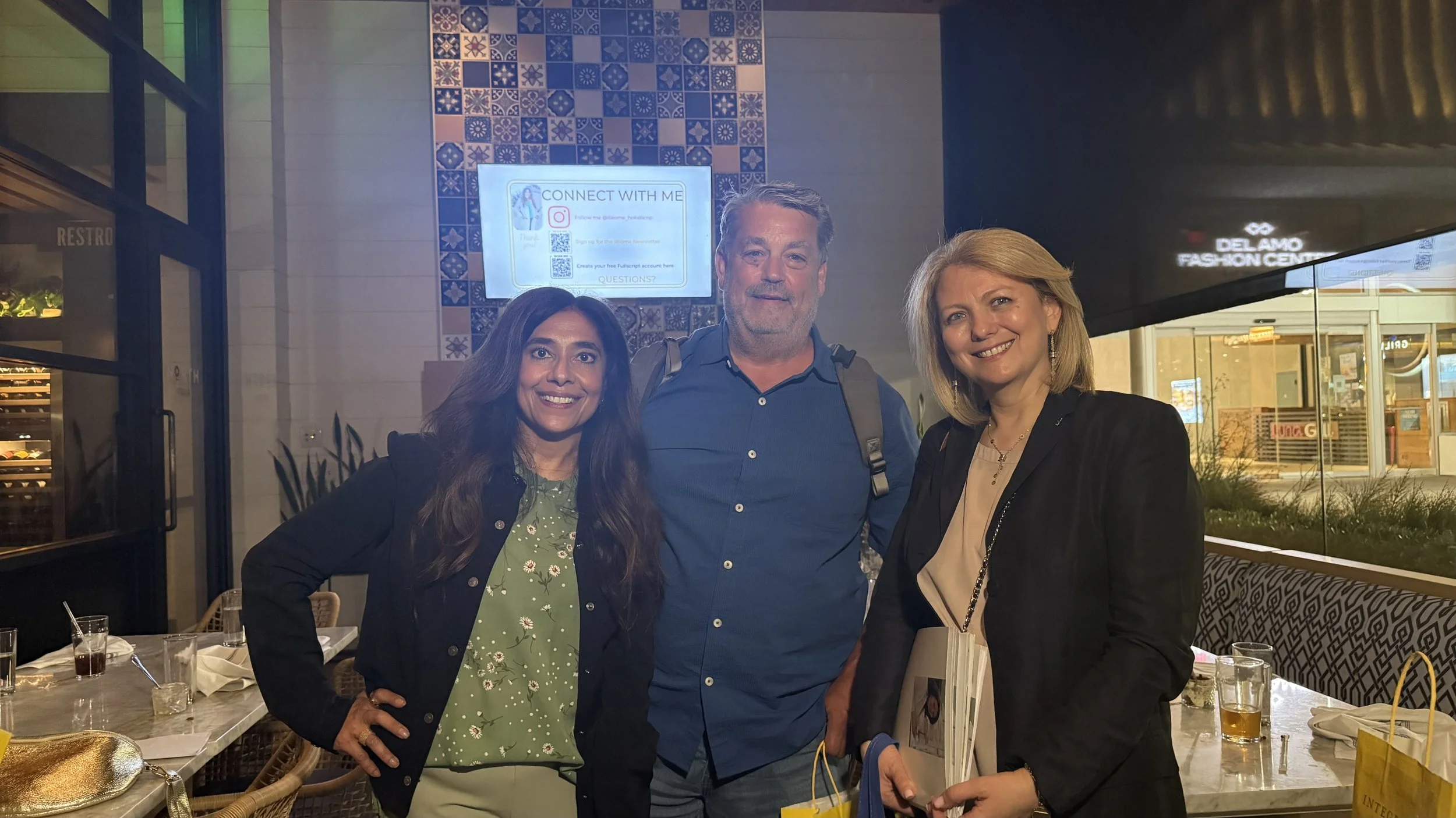 CANP Southbay Integrative Therapeutics Event
June 26, 2025.
Rita Wadhwani (speaker),
Steve Snyder (Integrative Therapeutics),
Helen Kinzler (Great Earth Pharmacy)