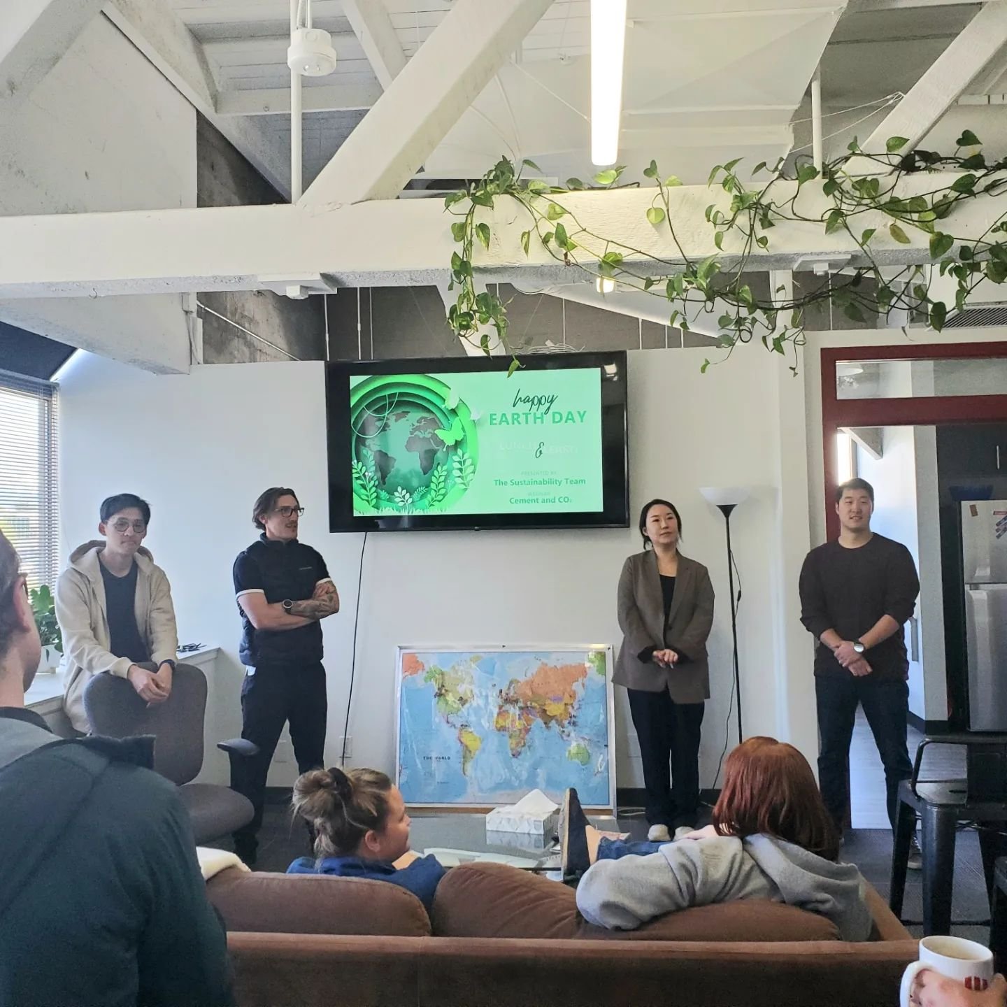 Today, as we celebrate Earth Day, our Sustainability Team shared with the whole firm our SE 2050 commitment to understand, reduce, and eliminate embodied carbon in our projects by 2050. 🏗
The team also learned about cement and its carbon foorprint a