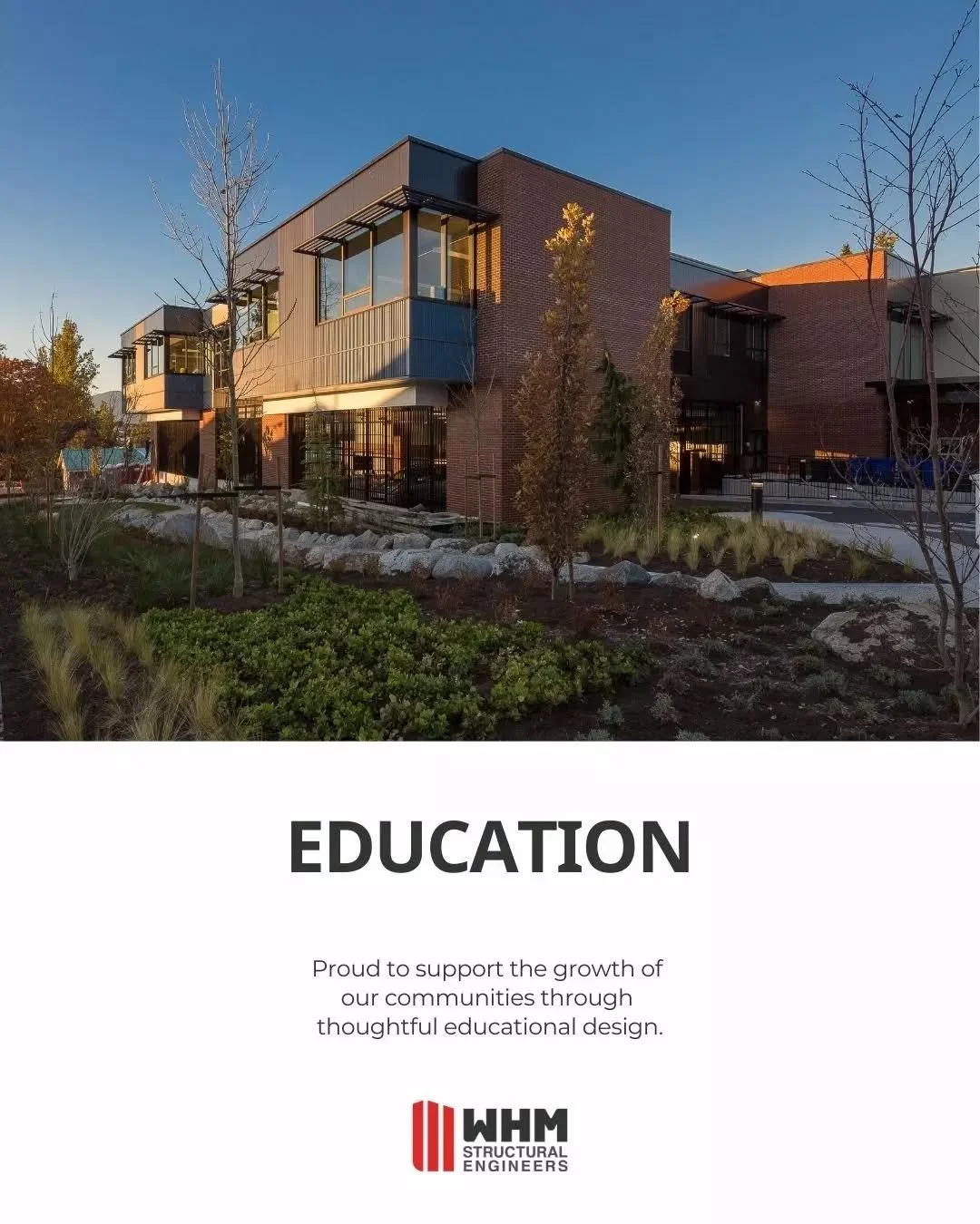 📚 At WHM, we&rsquo;re proud to support the future of our communities through thoughtful engineering. From daycares and elementary schools to high schools and post-secondary campuses, we&rsquo;ve had the privilege of working on educational spaces tha