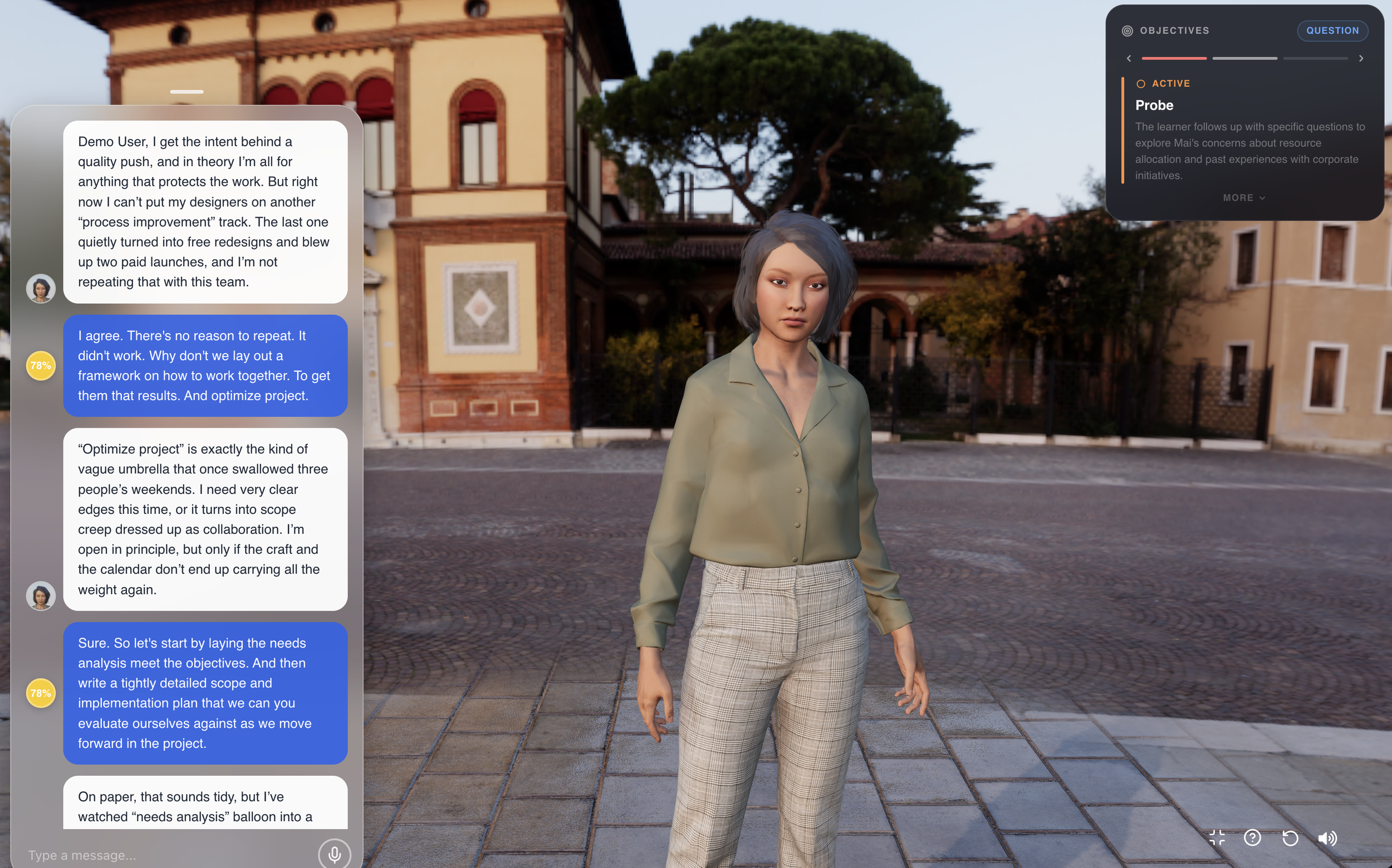 Meet Mixta: 

Leveraging xAPI 

for AI-based Simulations

Mixta has developed a platform for authoring and deploying conversational simulations. 

Behind-the-scenes, xAPI ensures that decisions about competency attainment and progress through objecti
