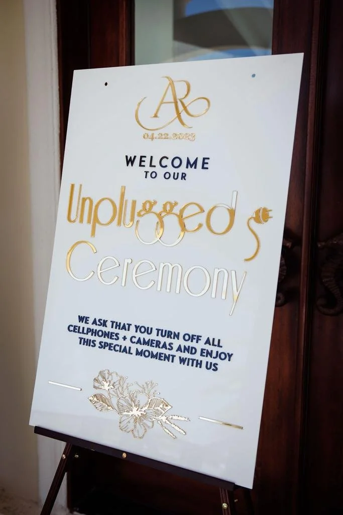 Unplugged Ceremony Signage
