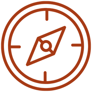 An icon of a compass