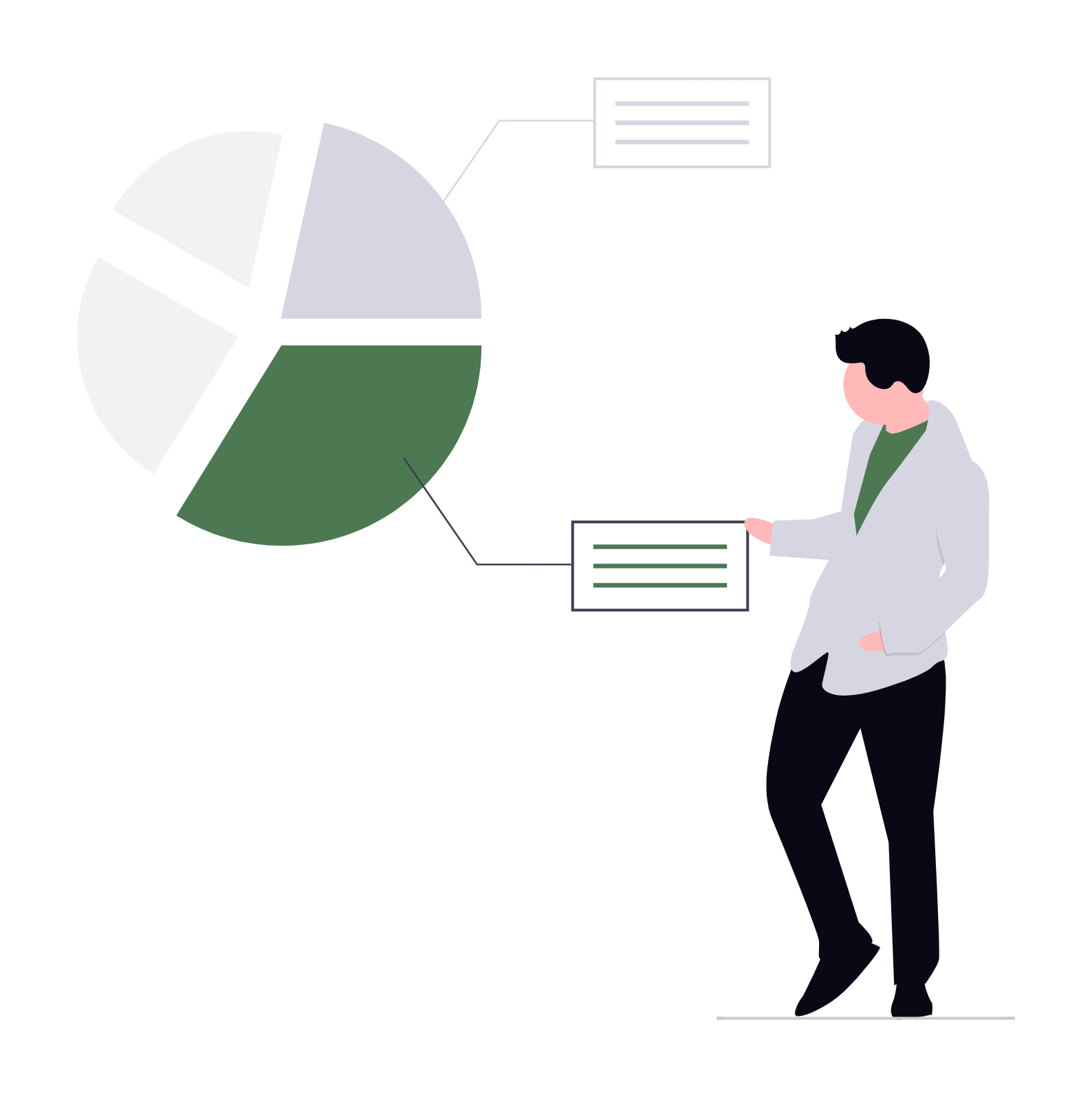 An illustration showing audience segmentation as part of an integrated marketing strategy
