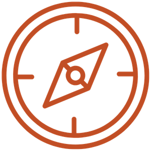An icon of a compass