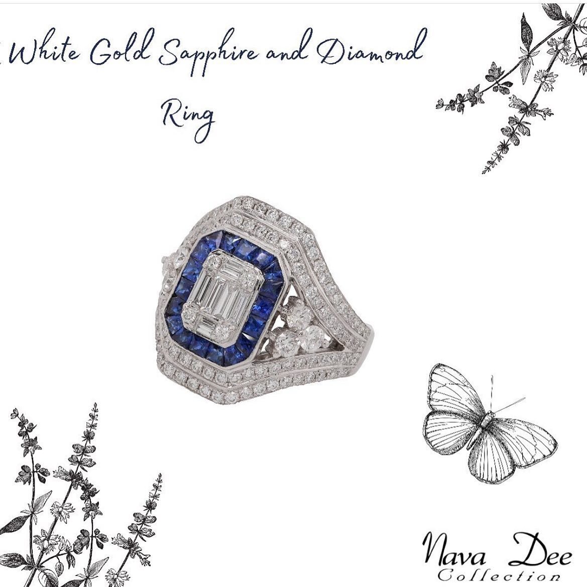 ✨Dazzling Diamonds

✨Discover The Gold Collection at Nava Dee.

✨14k White Gold Diamond and Sapphire Art Deco Ring.

Want to see this beauty in person? DM for store locations 📍

#jewelry #accessories #gold #giftideas #silver #ring #jewelryaddict #ma