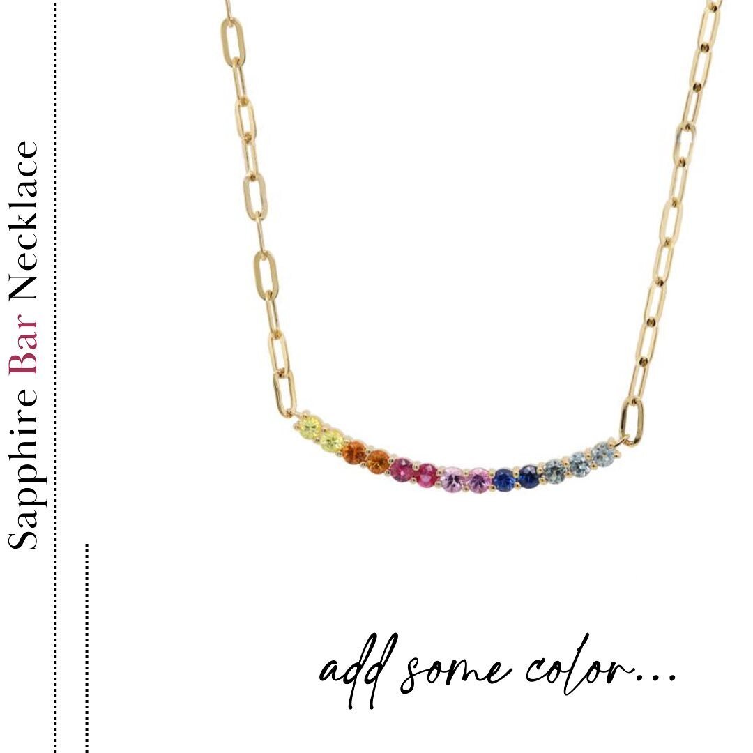 🌈Add Some COLOR 🌈

✨The Rainbow Sapphire Necklace. 
  From Nava Dee.

📖Want to see our full look book? Send us a DM.

#jewelry #accessories #gold
#necklace #handmadejewelry
#jewelrydesigner #silver #jewelryaddict #jewelrydesign #jewels #bracelets 