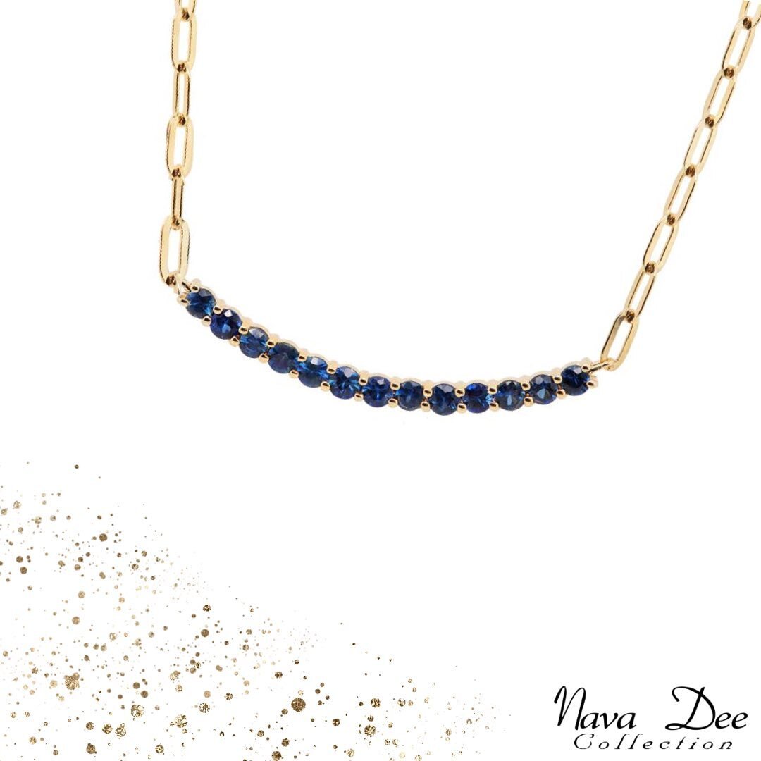 💙Beautiful in B L U E 💙

✨The Sapphire Bar Necklace.
 From Nava Dee.

📖Want to see our full look book? Send us a DM.

#jewelry #accessories #gold
#necklace #handmadejewelry
#jewelrydesigner #silver #jewelryaddict #jewelrydesign #jewels #bracelets 