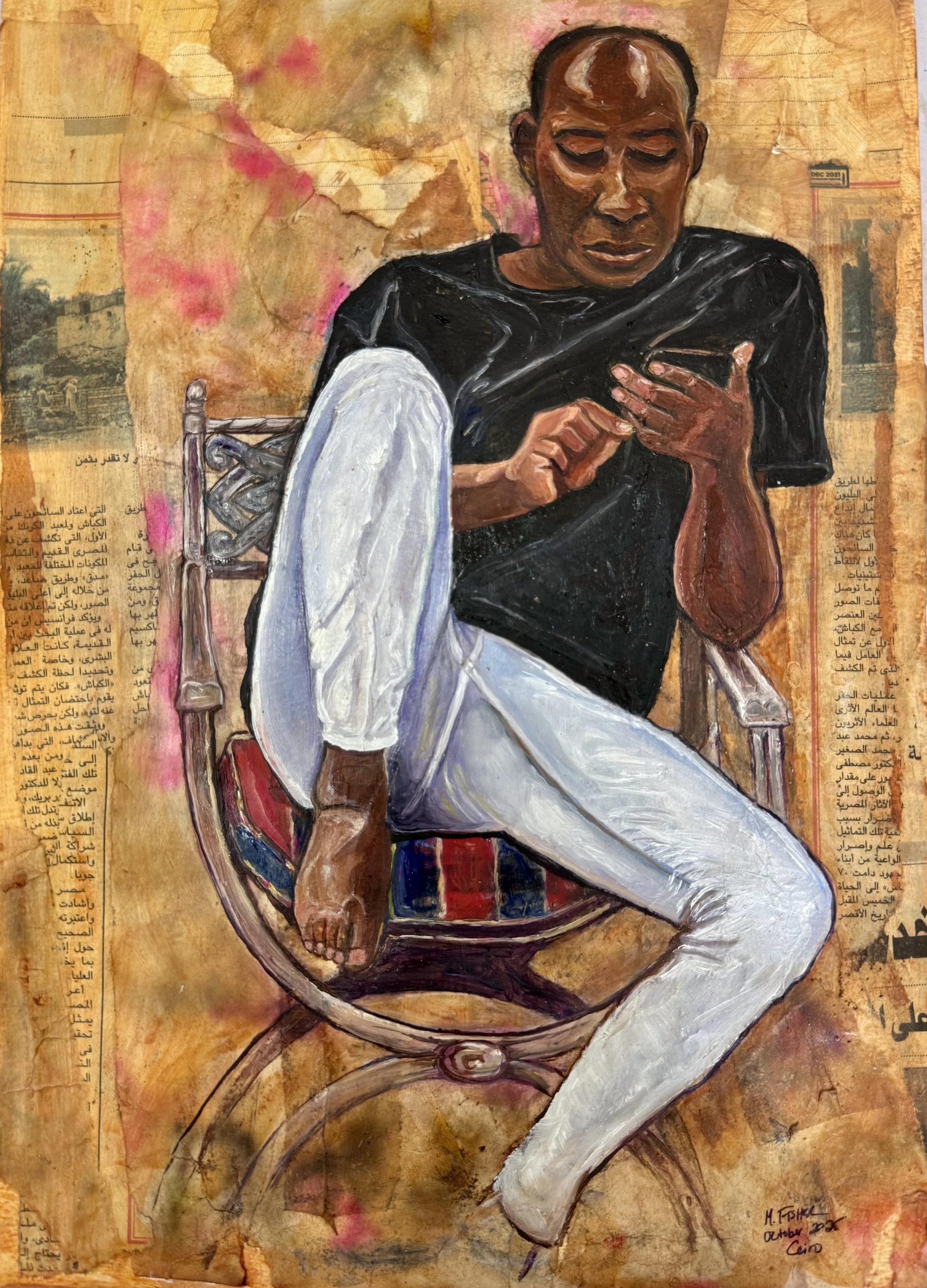 ADAM, Oil on paper, 2026 12"X18" Original for Sale